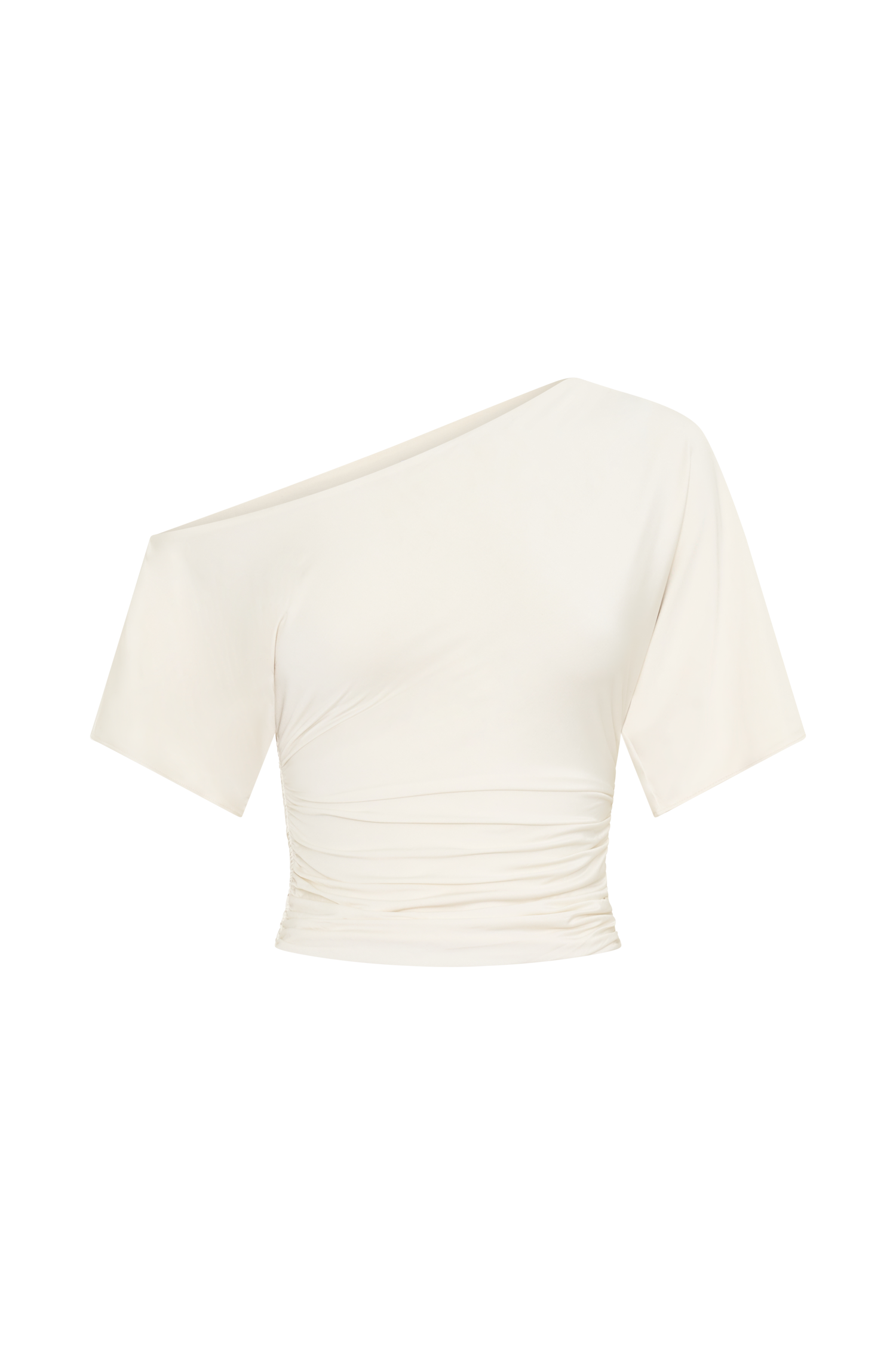 Luu Off Shoulder Slinky Top - Ivory #8