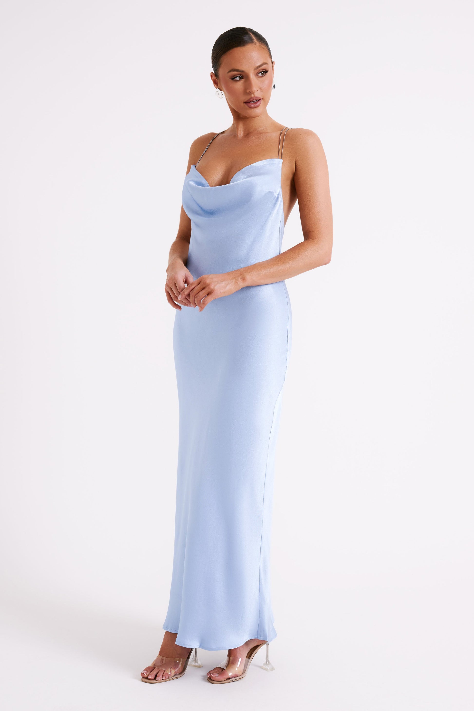 Kalani Chain Maxi Dress - Ice Blue #6