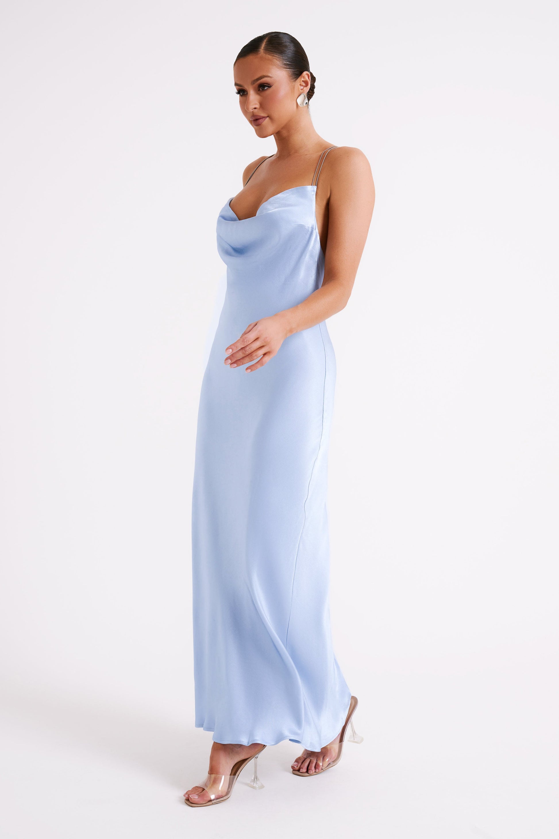 Kalani Chain Maxi Dress - Ice Blue #7