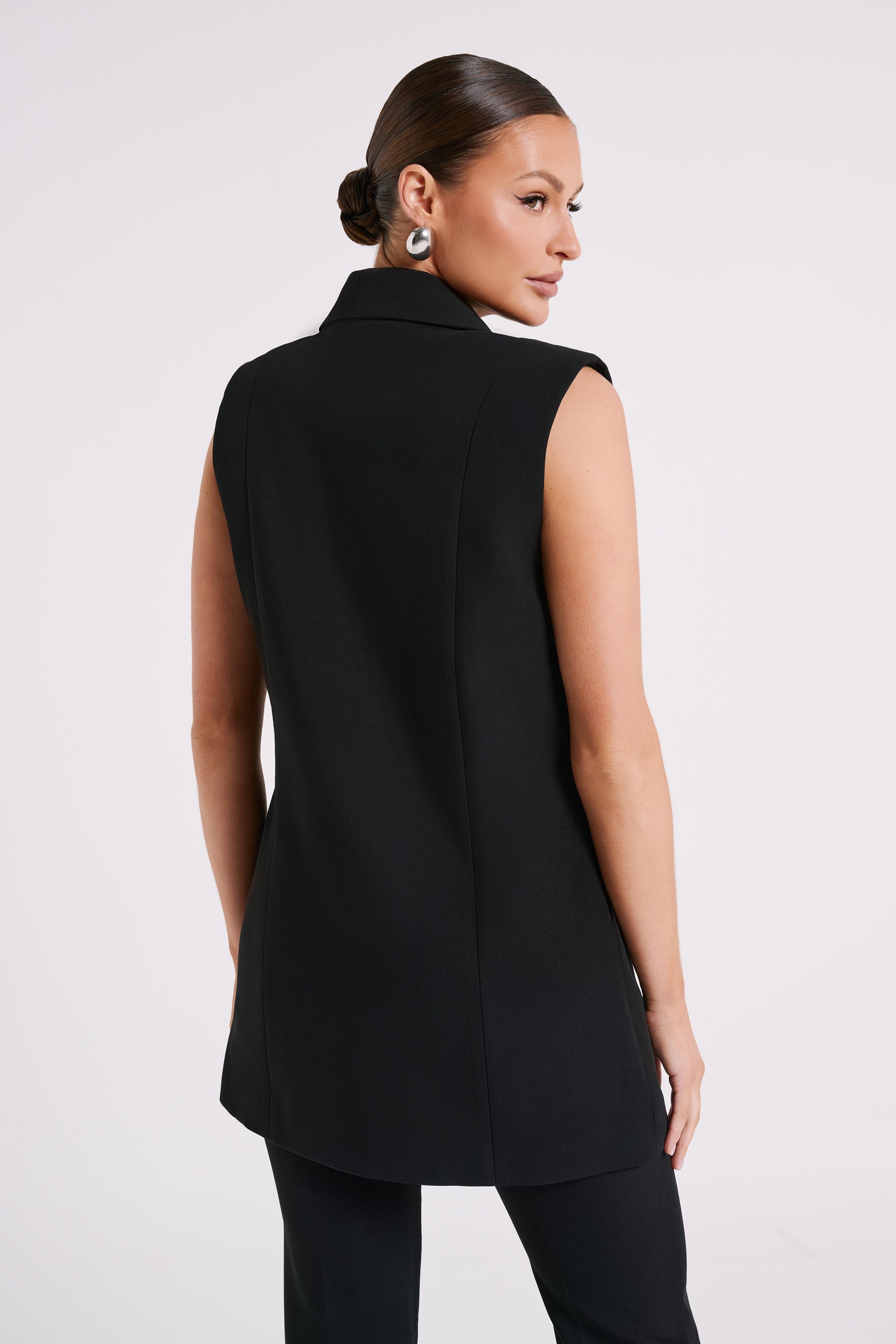 Robin Oversized Suiting Vest - Black #4