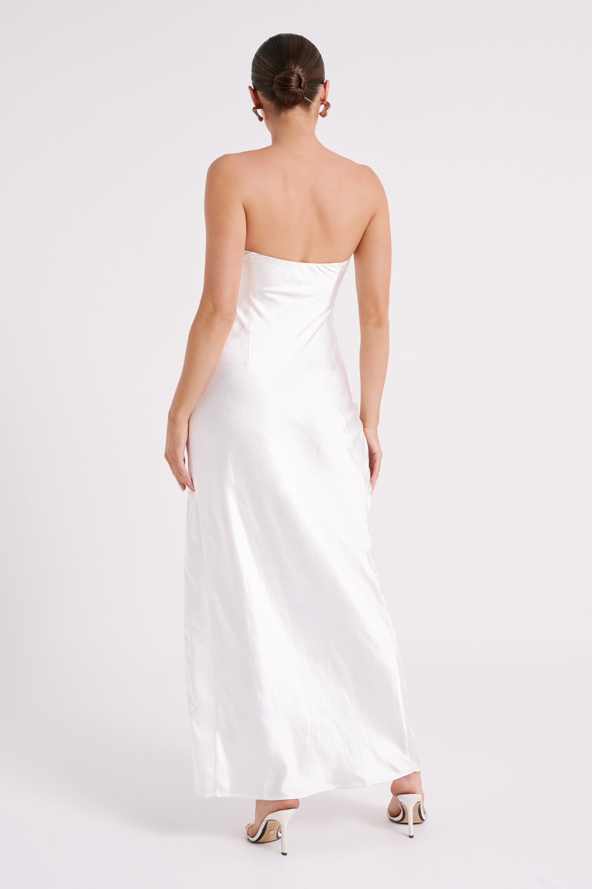Aminah Draped Strapless Maxi Dress - Ivory #3