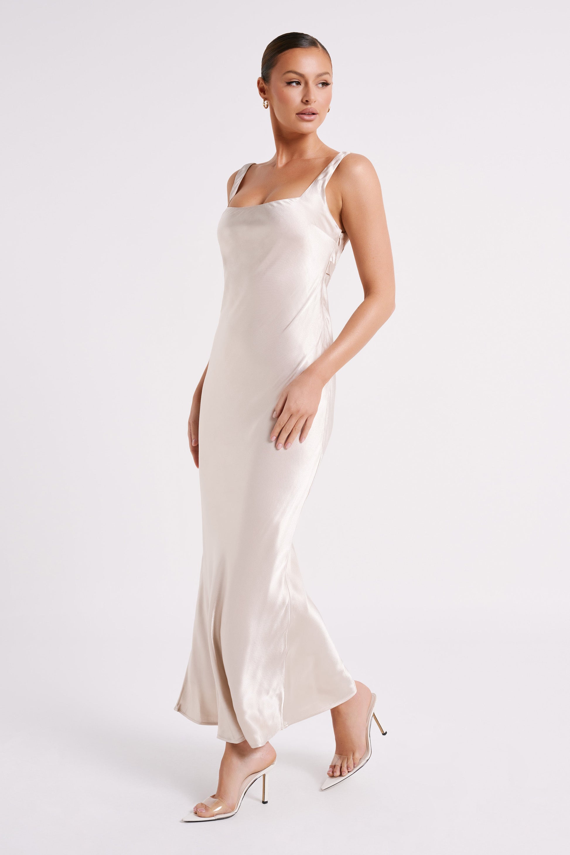Ensley Satin Maxi Dress - Champagne #5