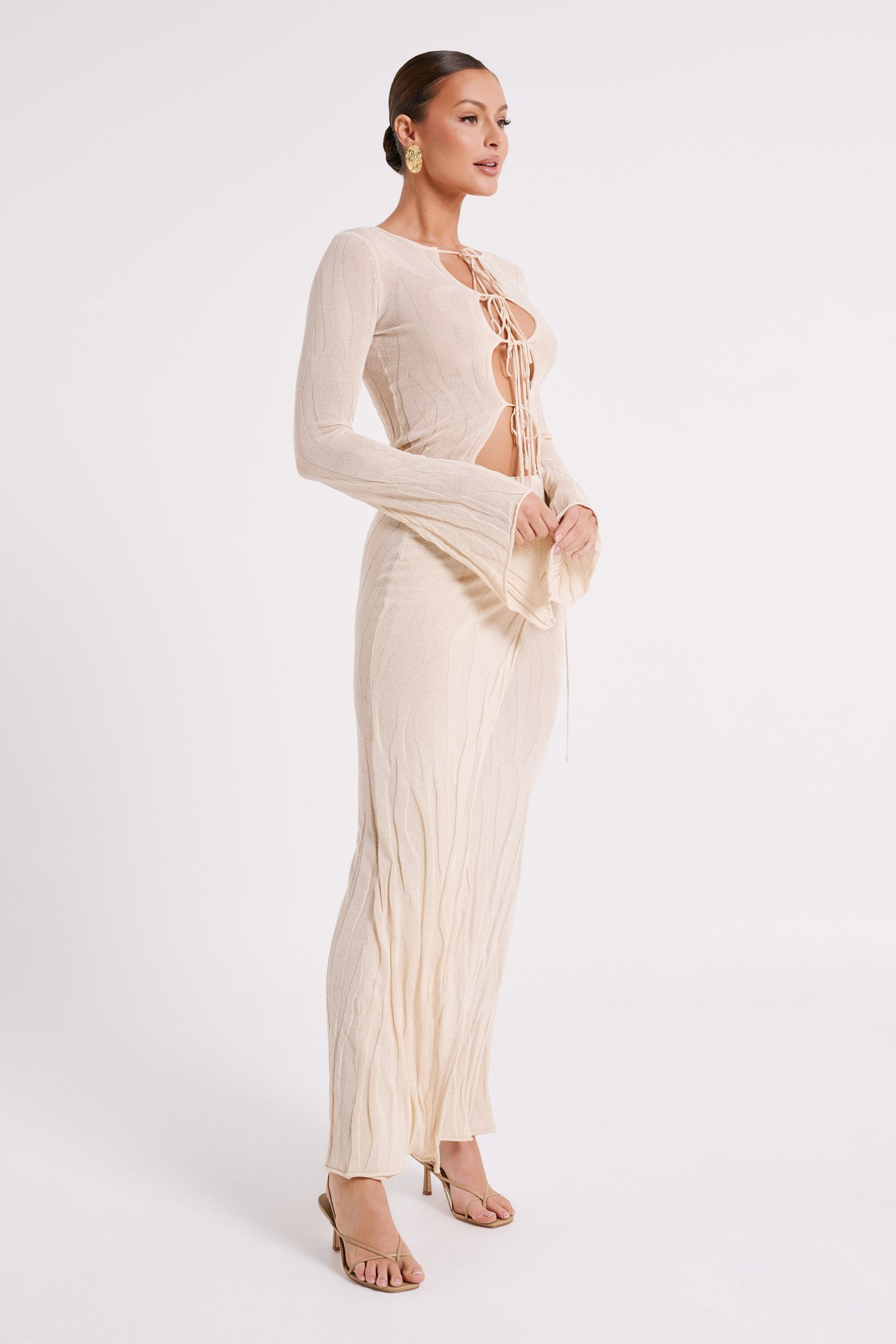 Akari Knit Maxi Skirt - Ivory