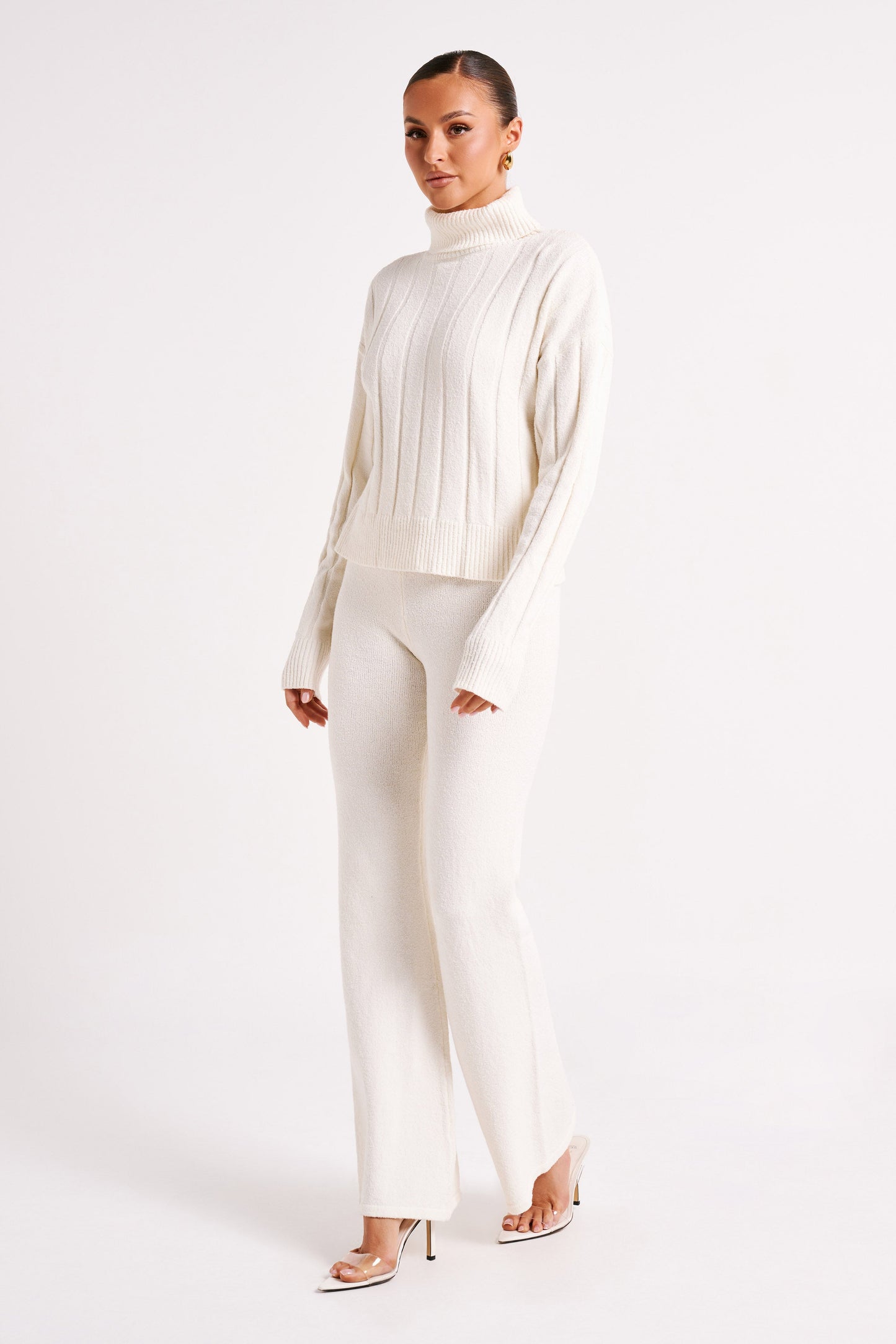 Angelina Knit Pants - Ivory