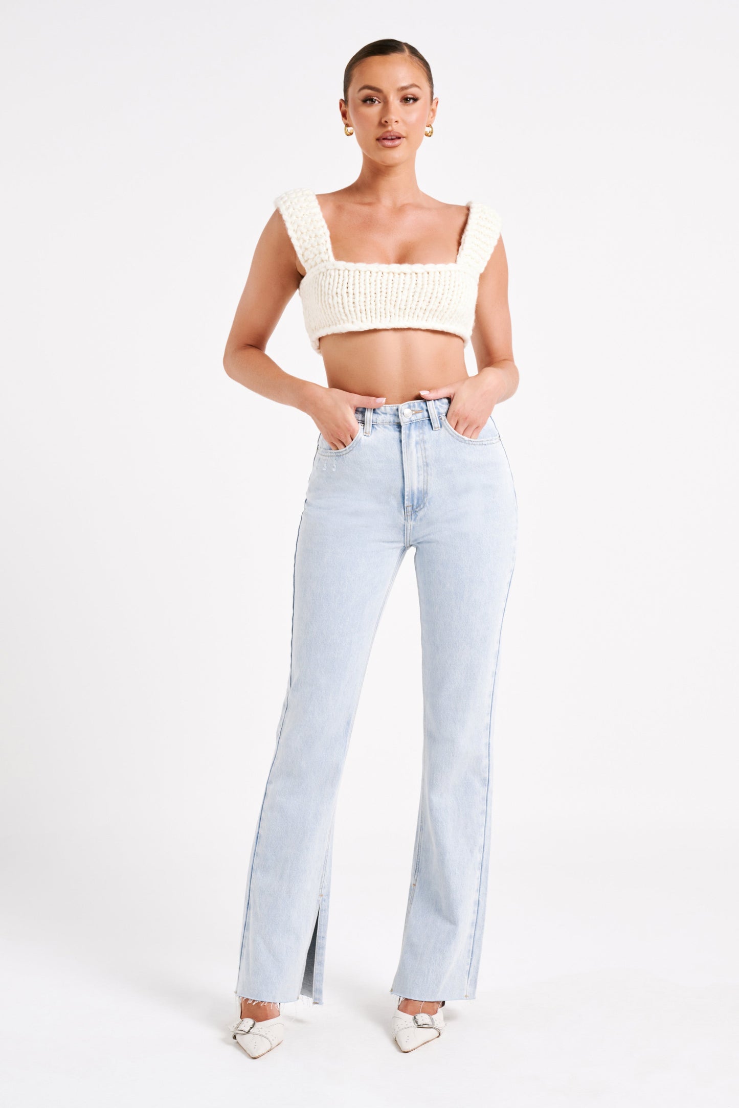 Ninetta Knit Bralette - Ivory