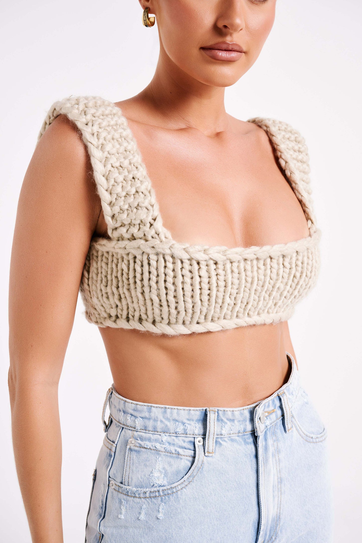 Ninetta Knit Bralette - Taupe