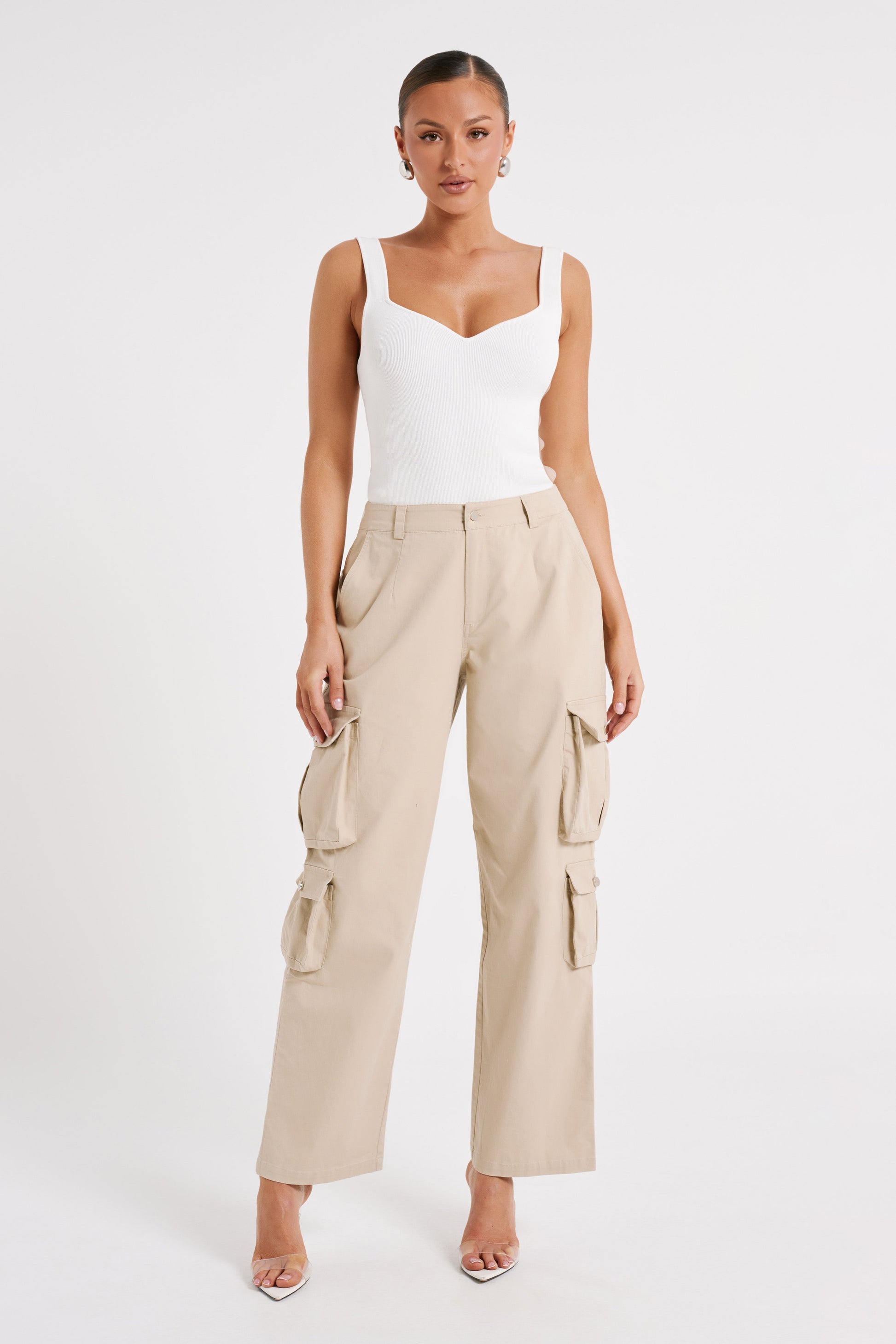 Clea Cargo Pant - Stone #4