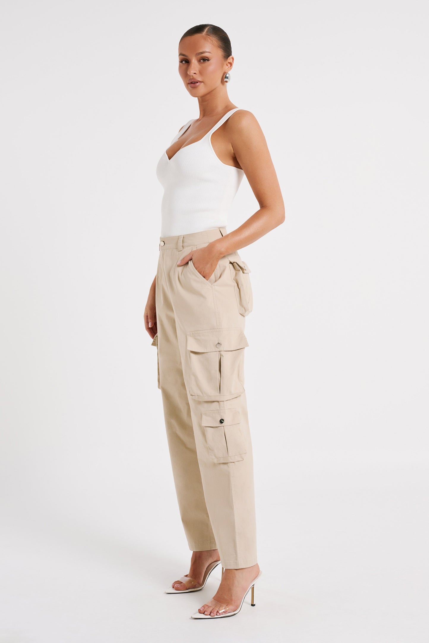 Clea Cargo Pant - Stone