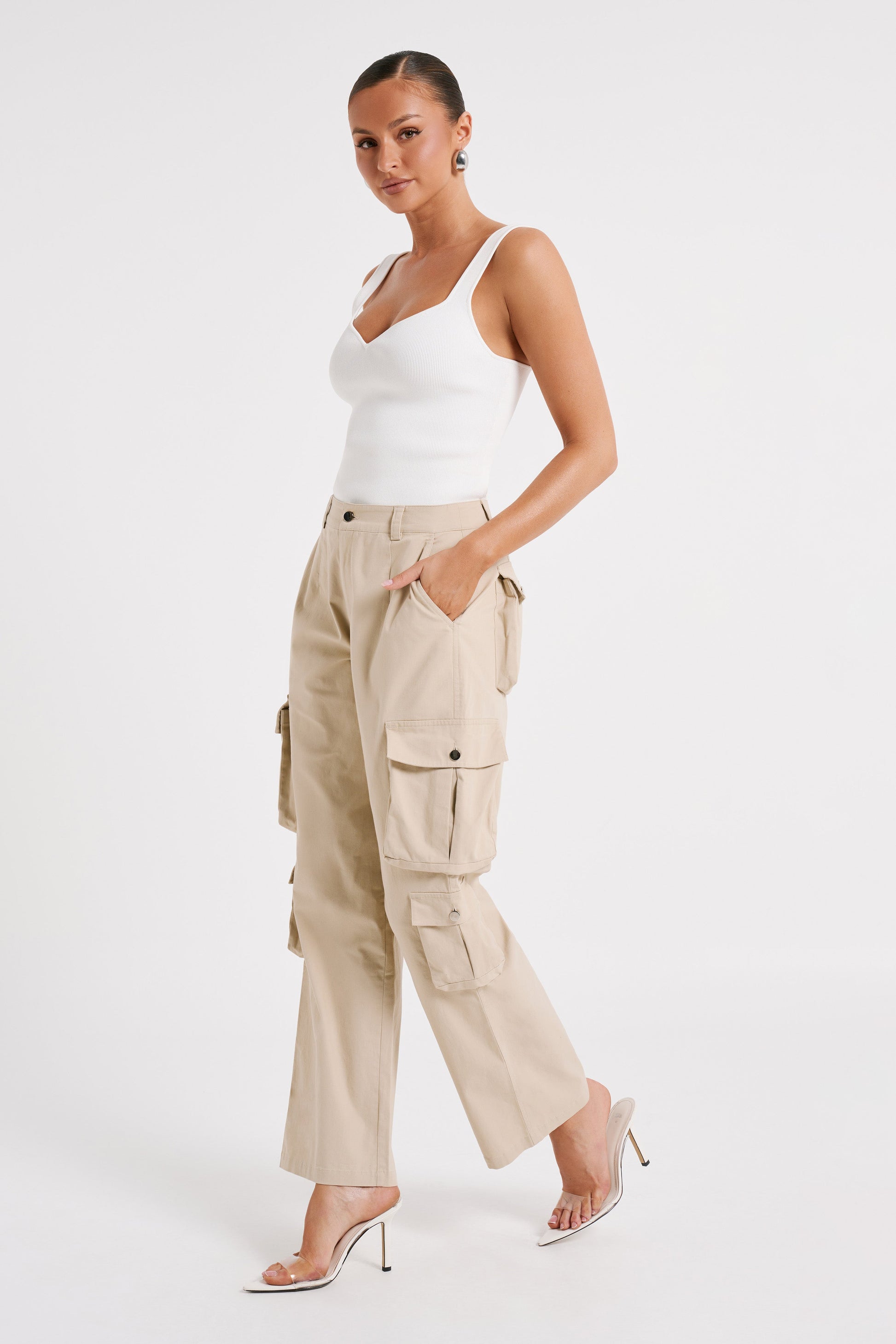 Clea Cargo Pant - Stone #7