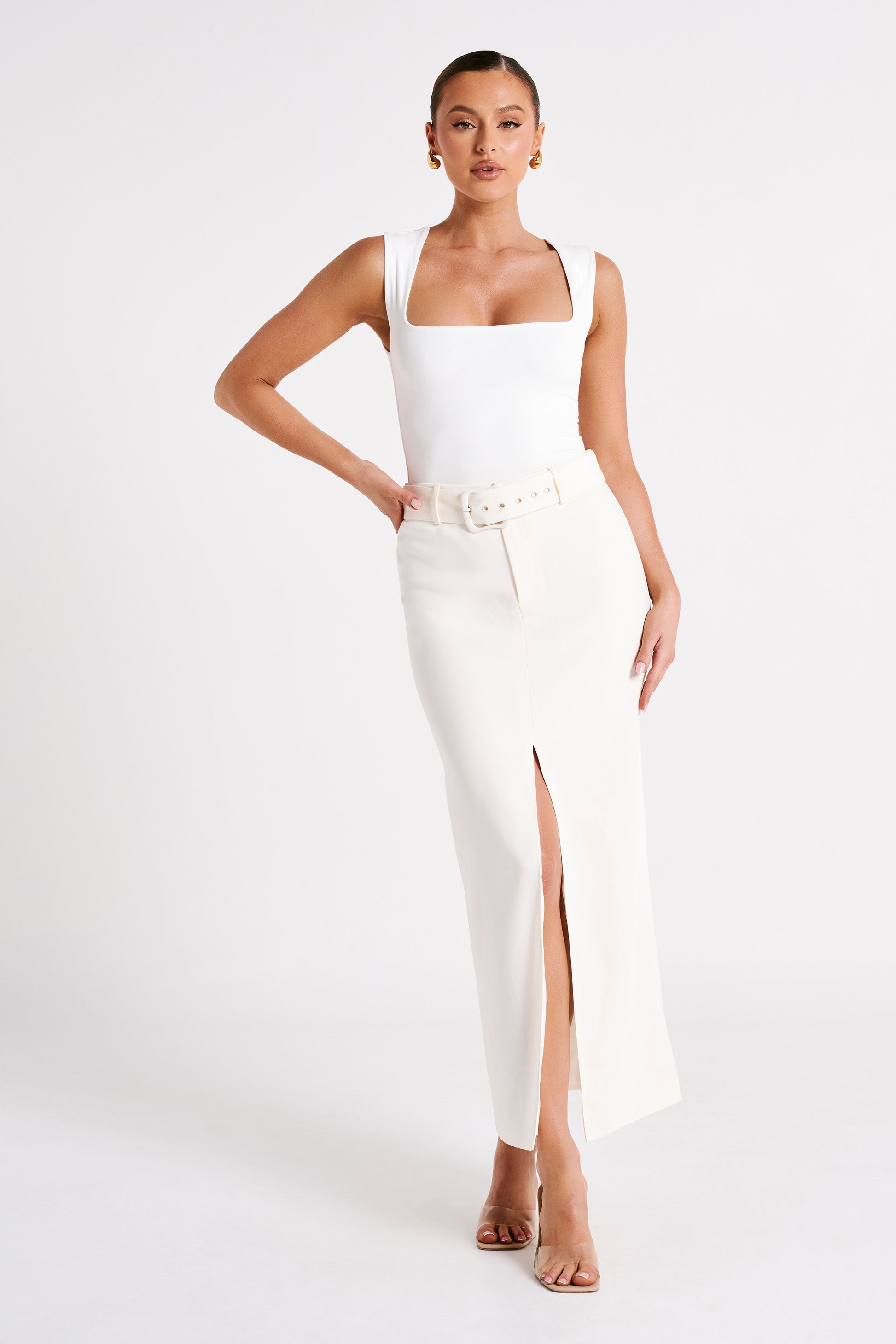 Linley Recycled Nylon Long Line Top - White #5