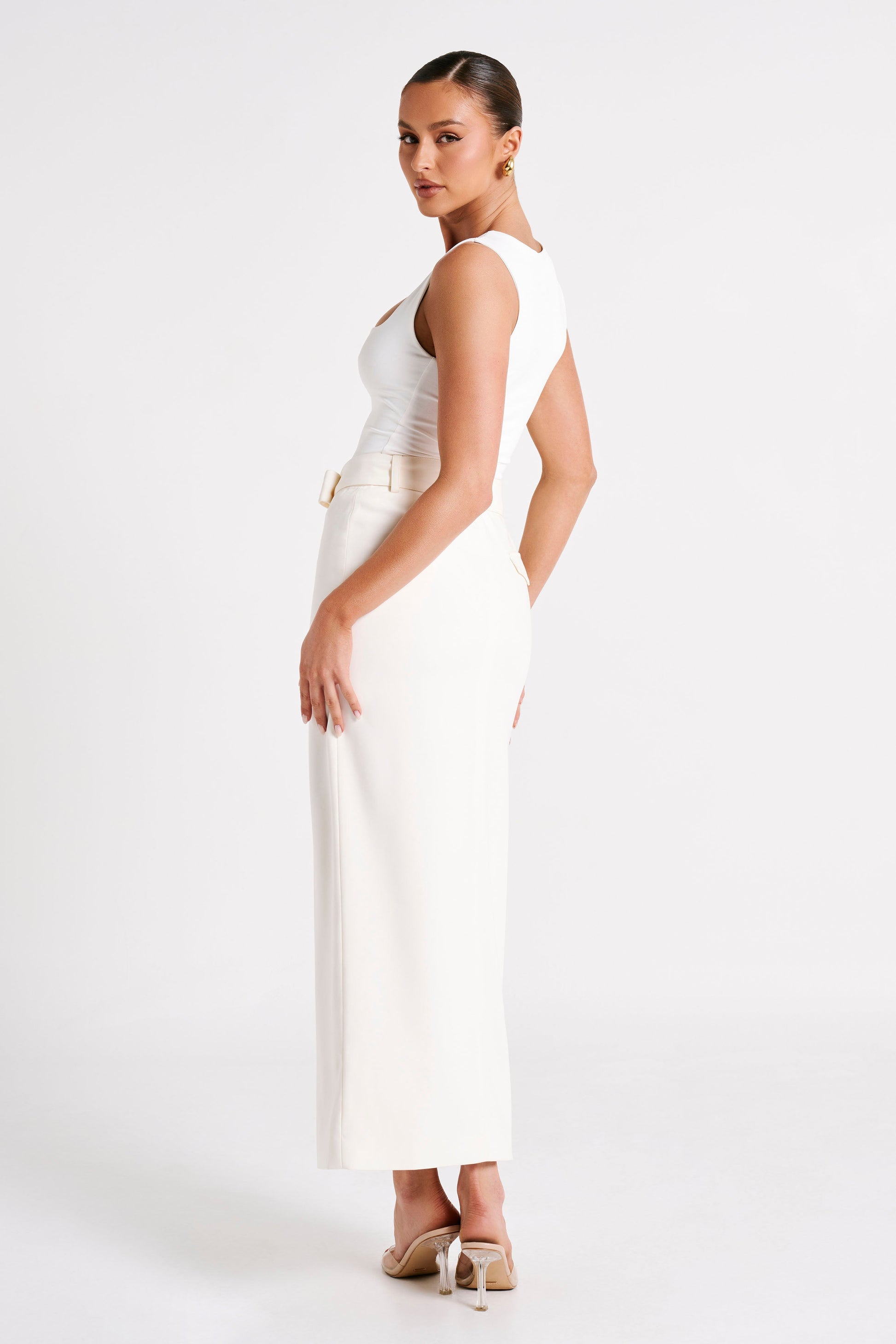 Linley Recycled Nylon Long Line Top - White #6