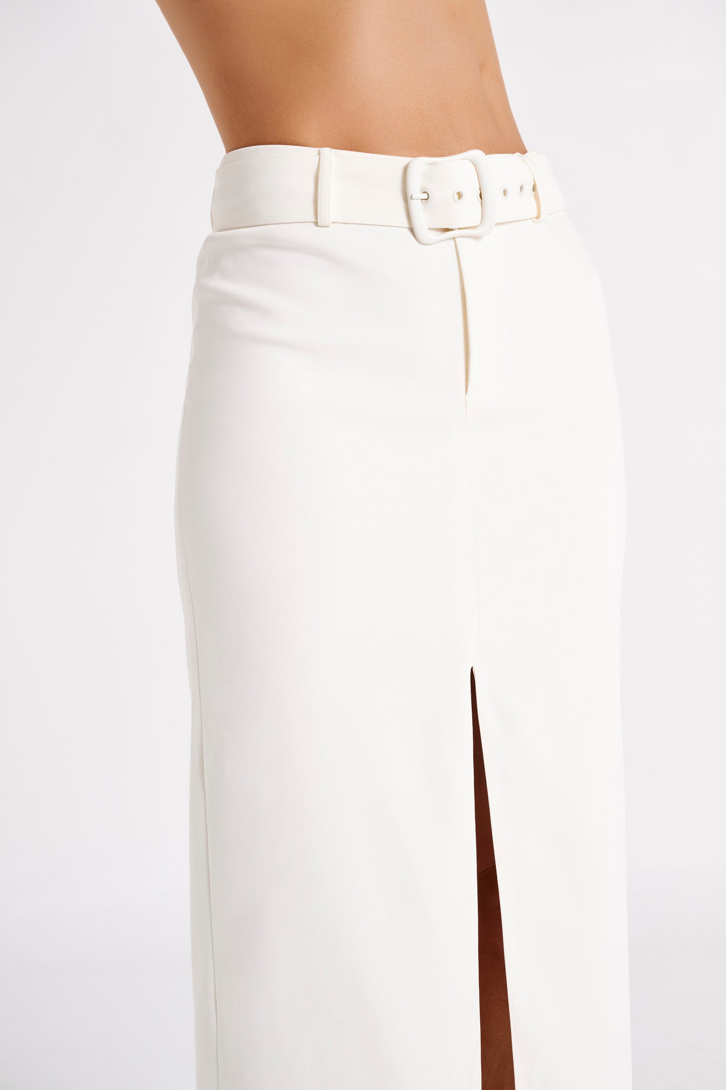 Daria Suiting Midi Skirt - Ivory