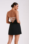 Neeka Strapless Bow Back Mini Dress - Navy