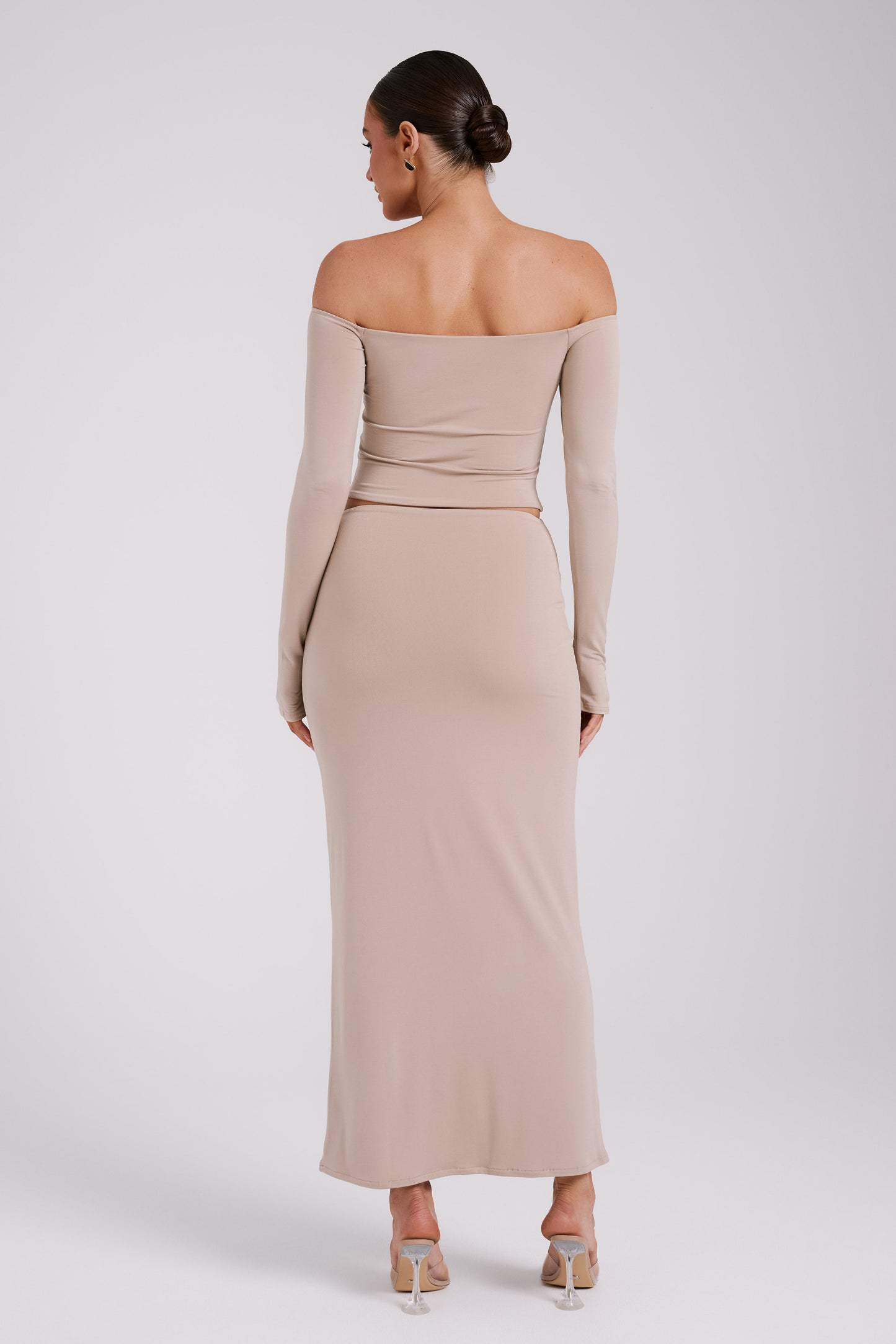 Ceri Maxi Twist Skirt - Taupe