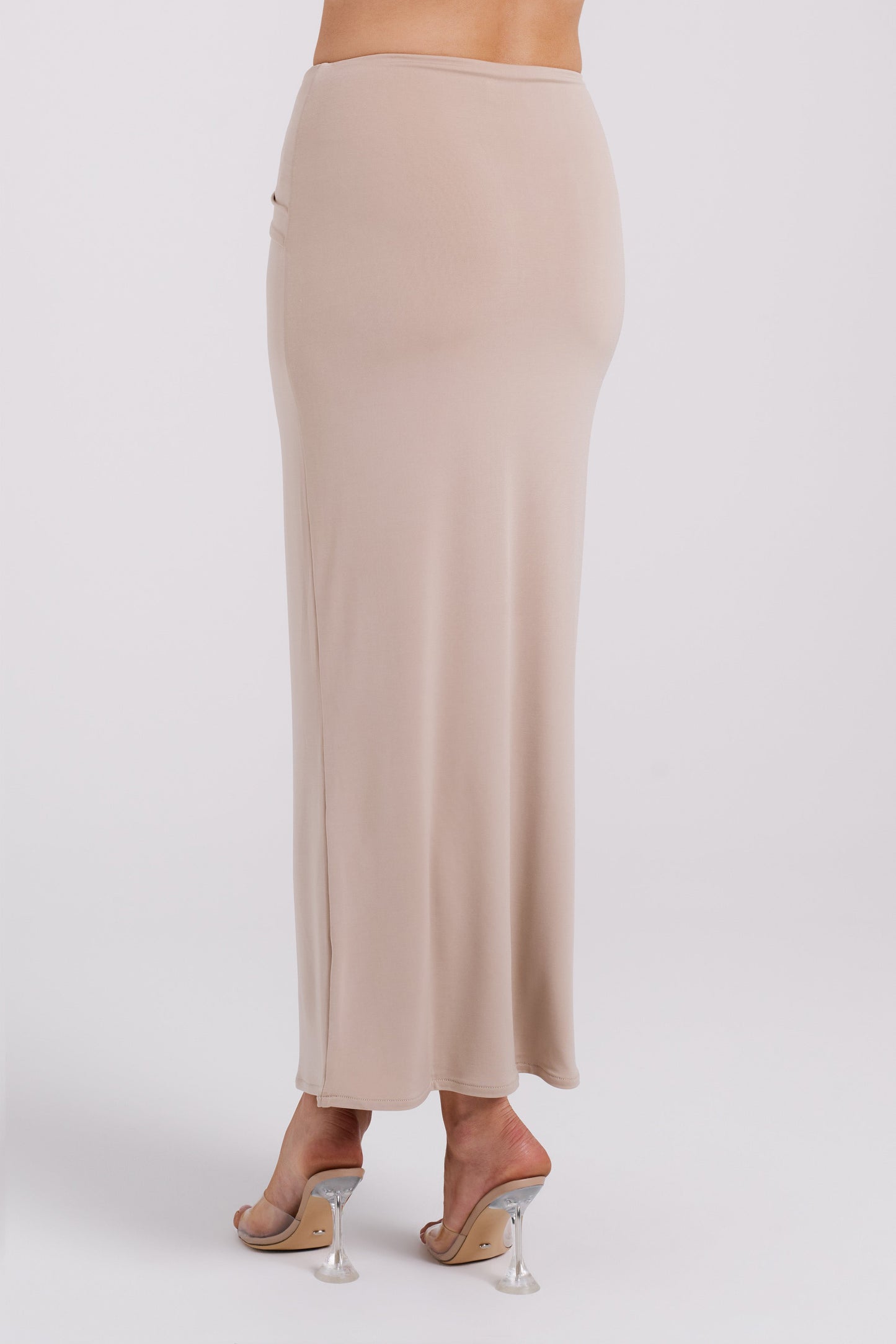 Ceri Maxi Twist Skirt - Taupe