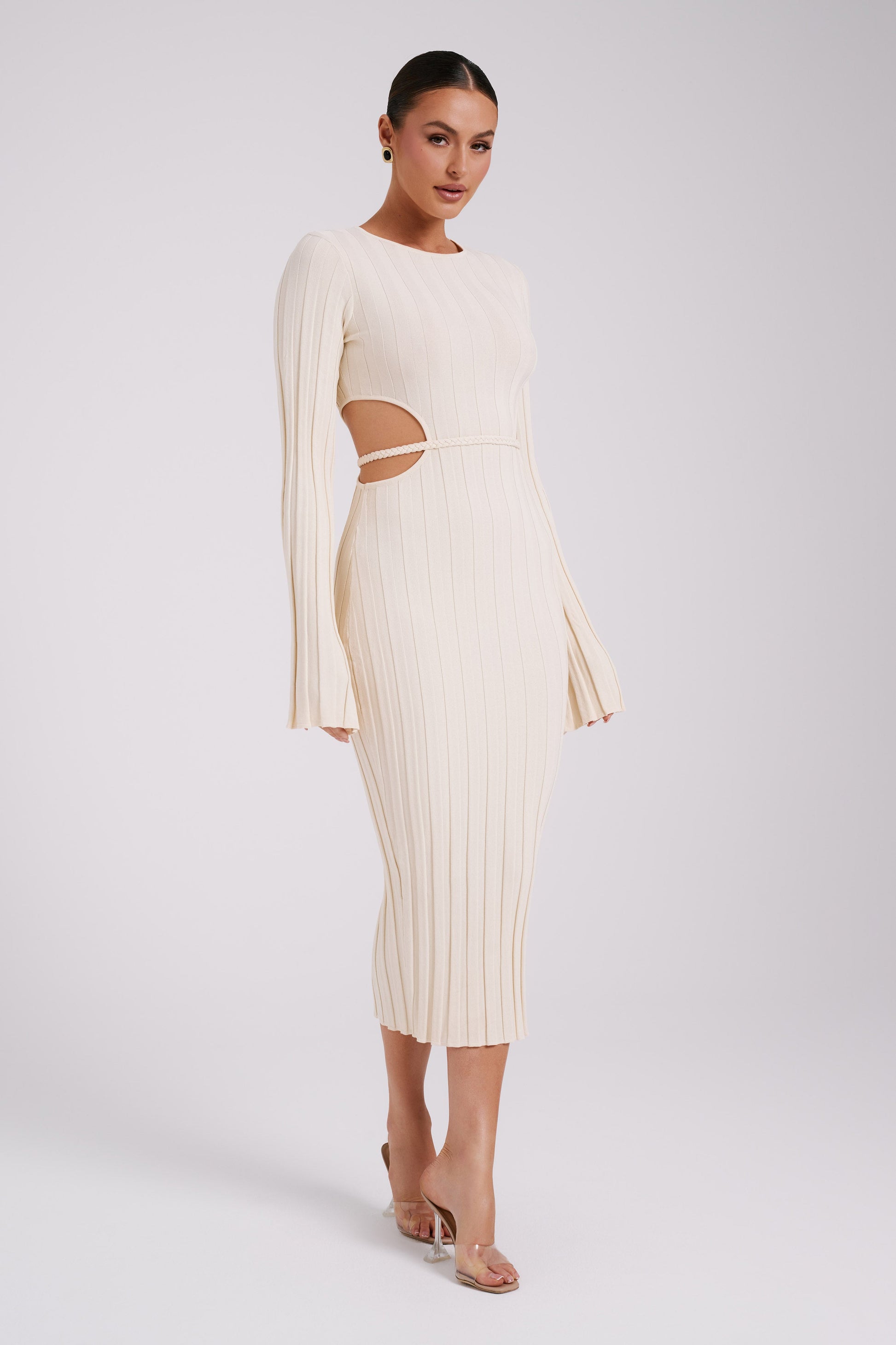 Elodie Knit Midi Dress - Cream #7