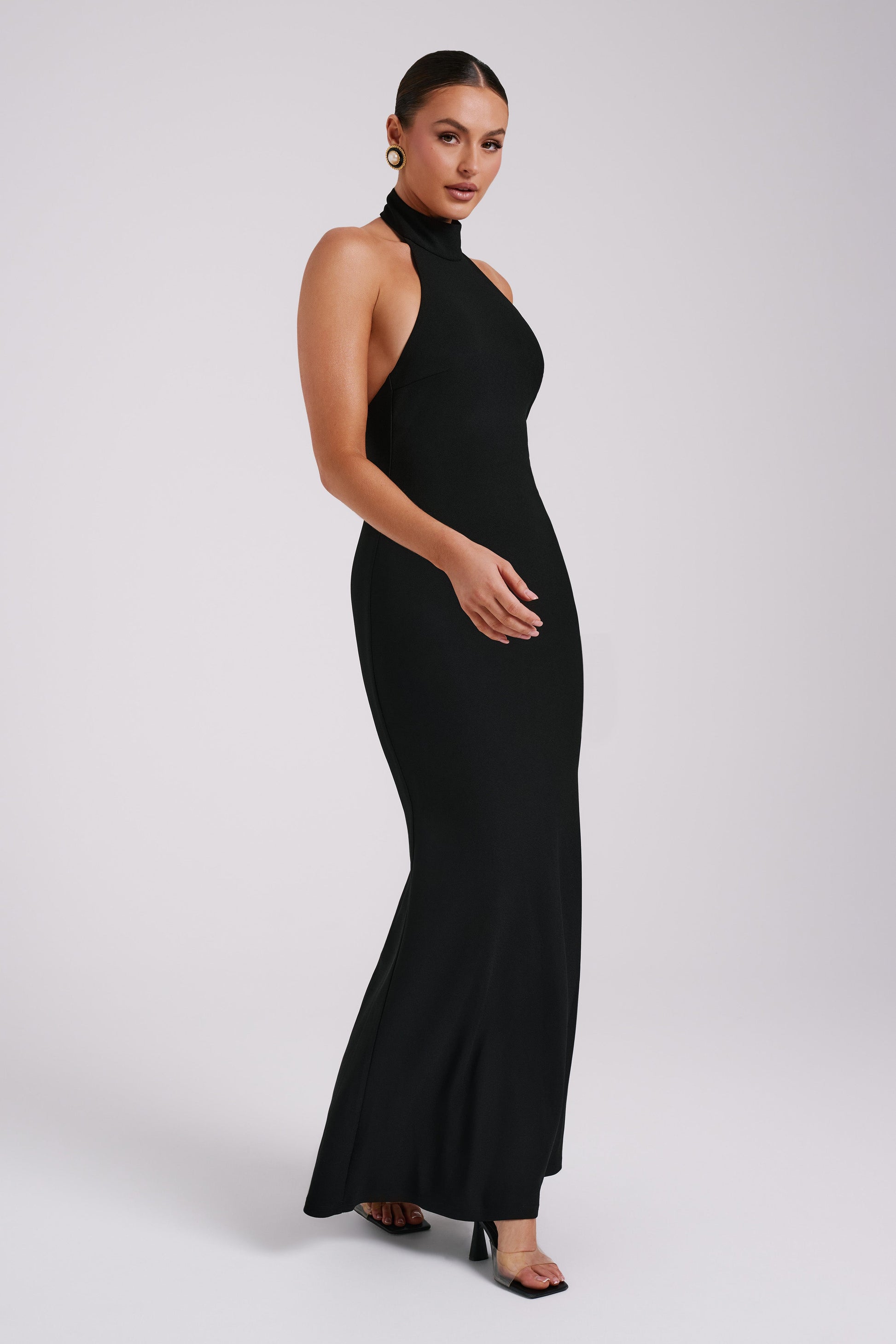 Genesis High Neck Maxi Dress - Black #4