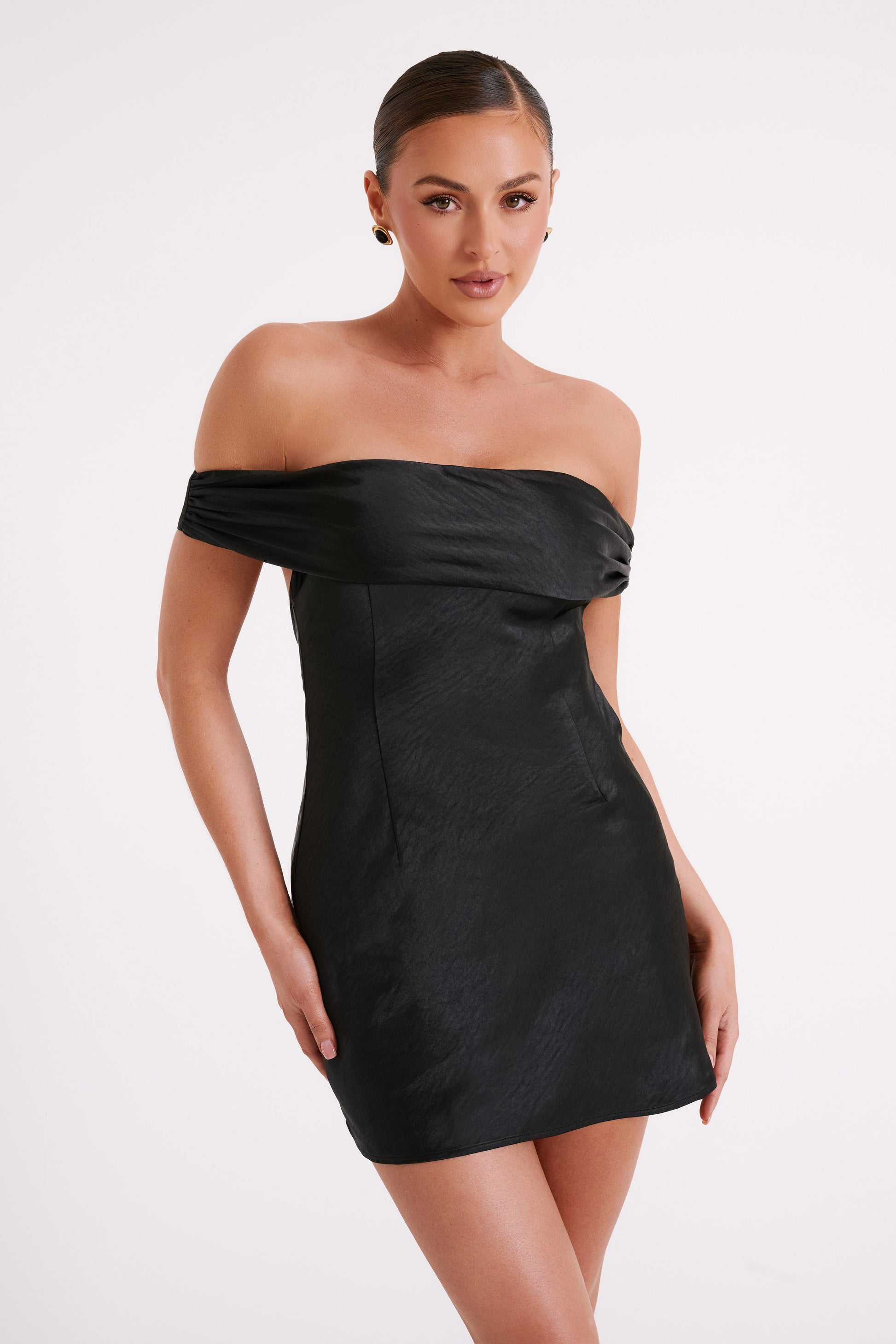 Cher Satin Strapless Mini Dress - Black #9