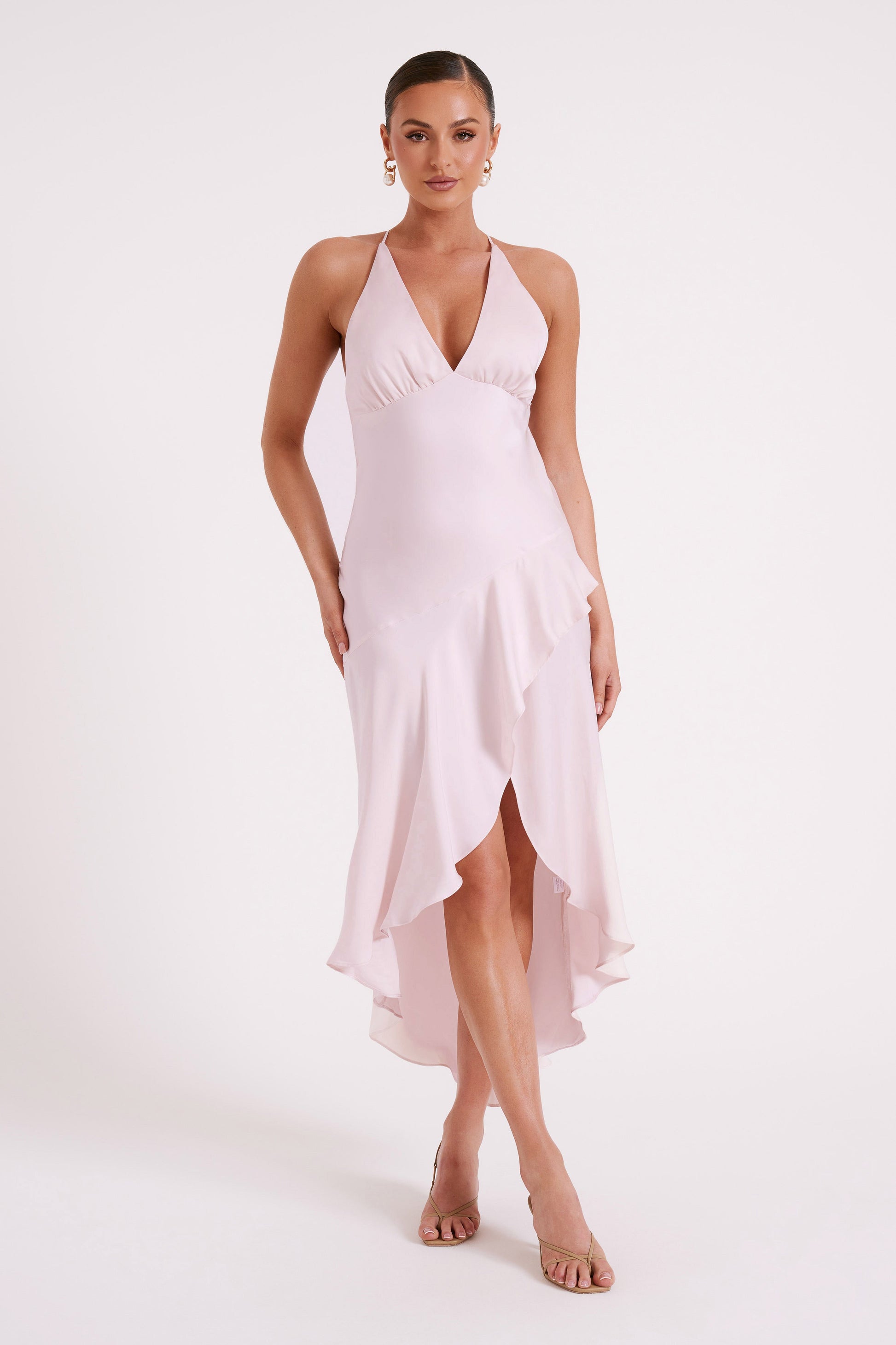 Casey Satin Midi Dress - Rosewater #6