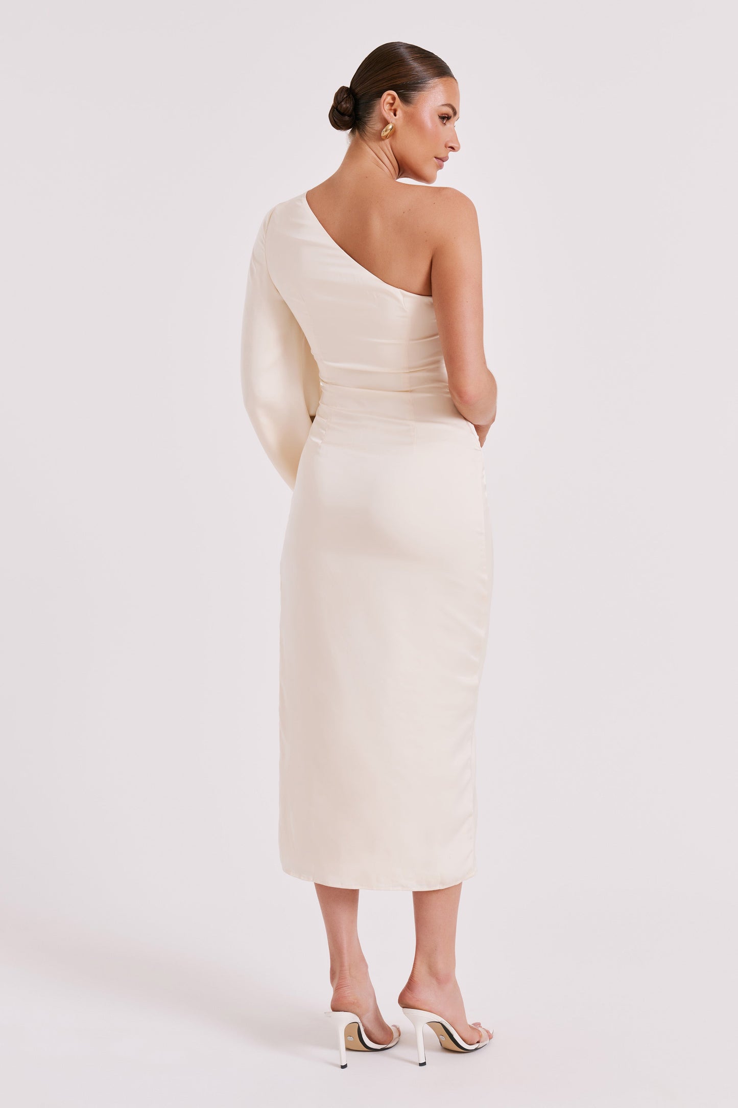 Nyomi One Shoulder Maxi Dress - Ivory