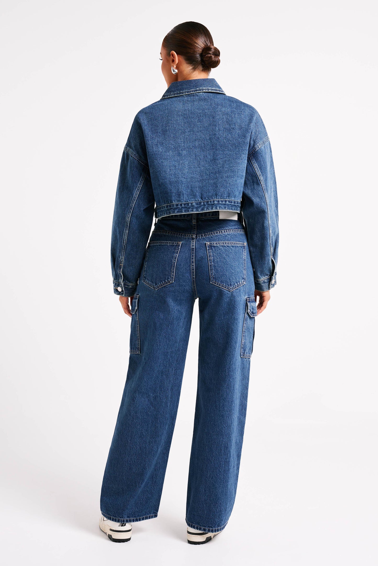 Jagger Mid Rise Oversized Denim Jean - Dark Blue