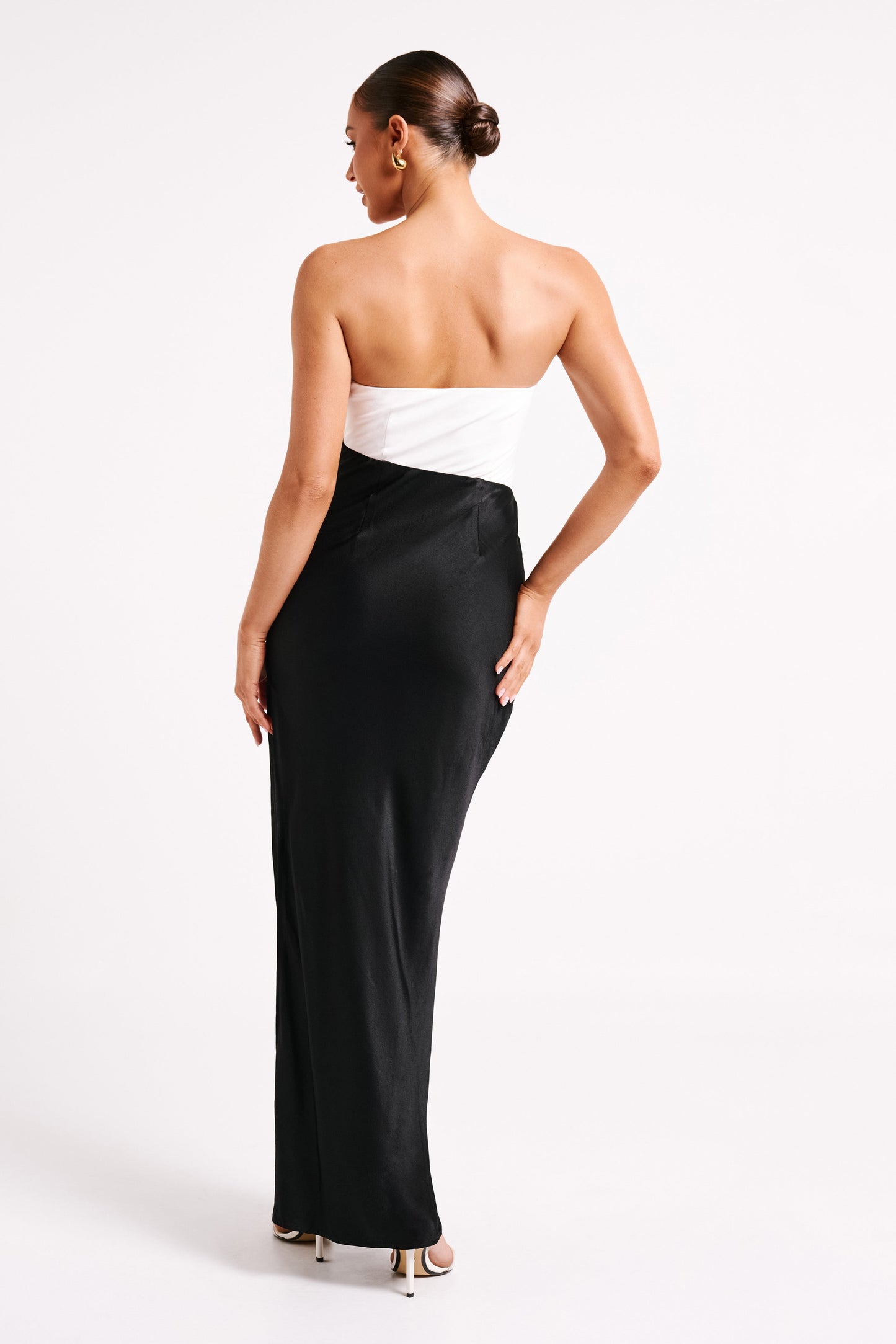 Miranda Contrast Maxi Dress - Black/White