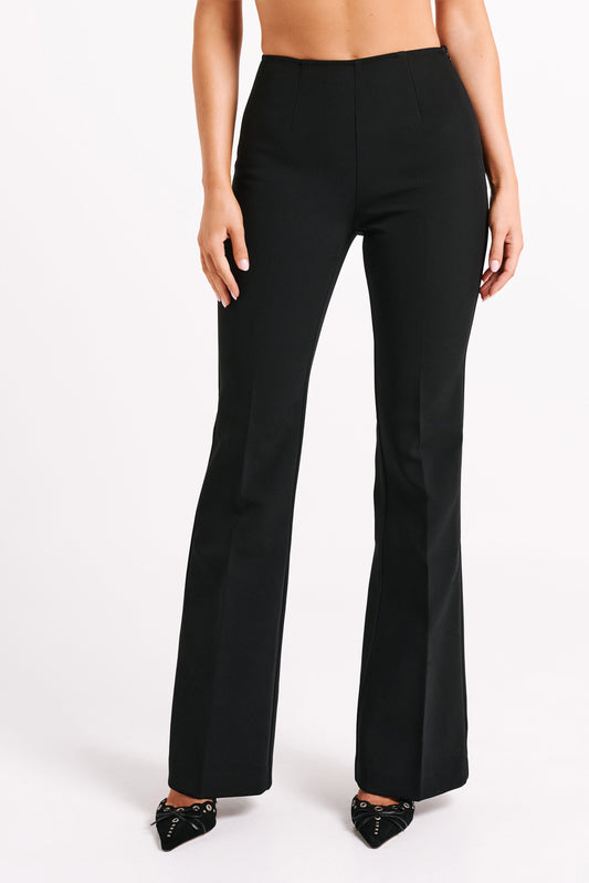 Loretta Fit & Flare Tailored Pant - Black