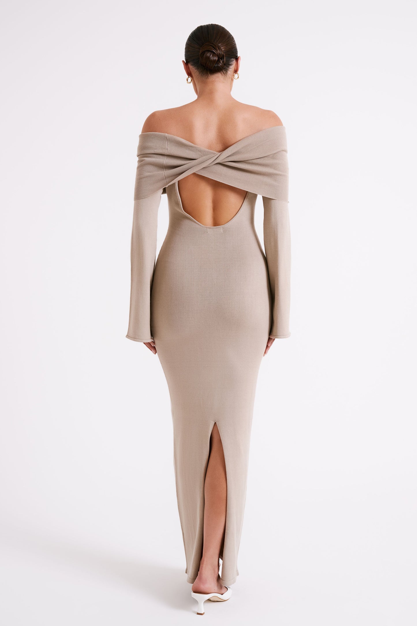 Kenny Long Sleeve Knit Dress - Taupe