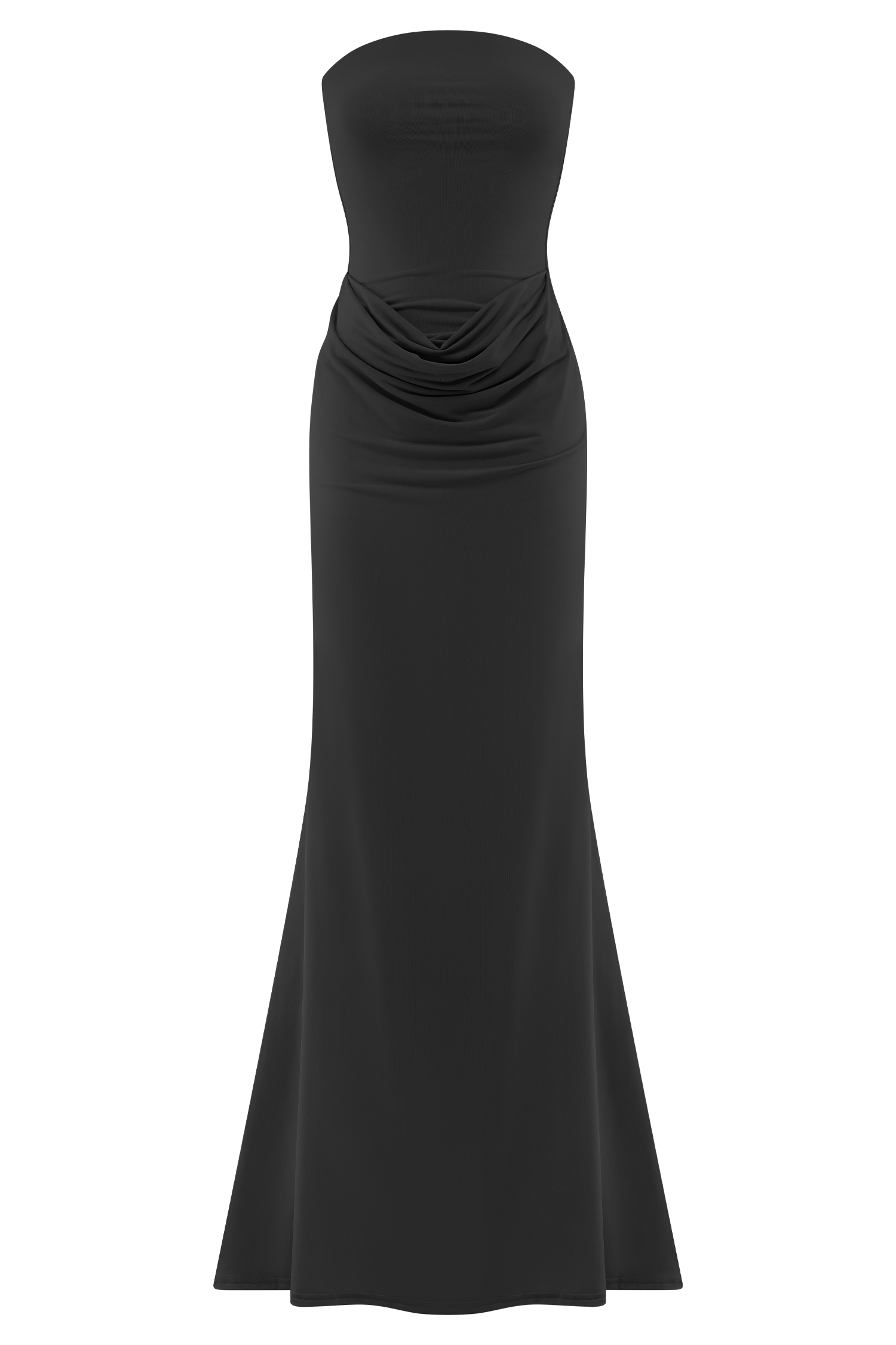 Madison Strapless Slinky Maxi Dress - Black #8