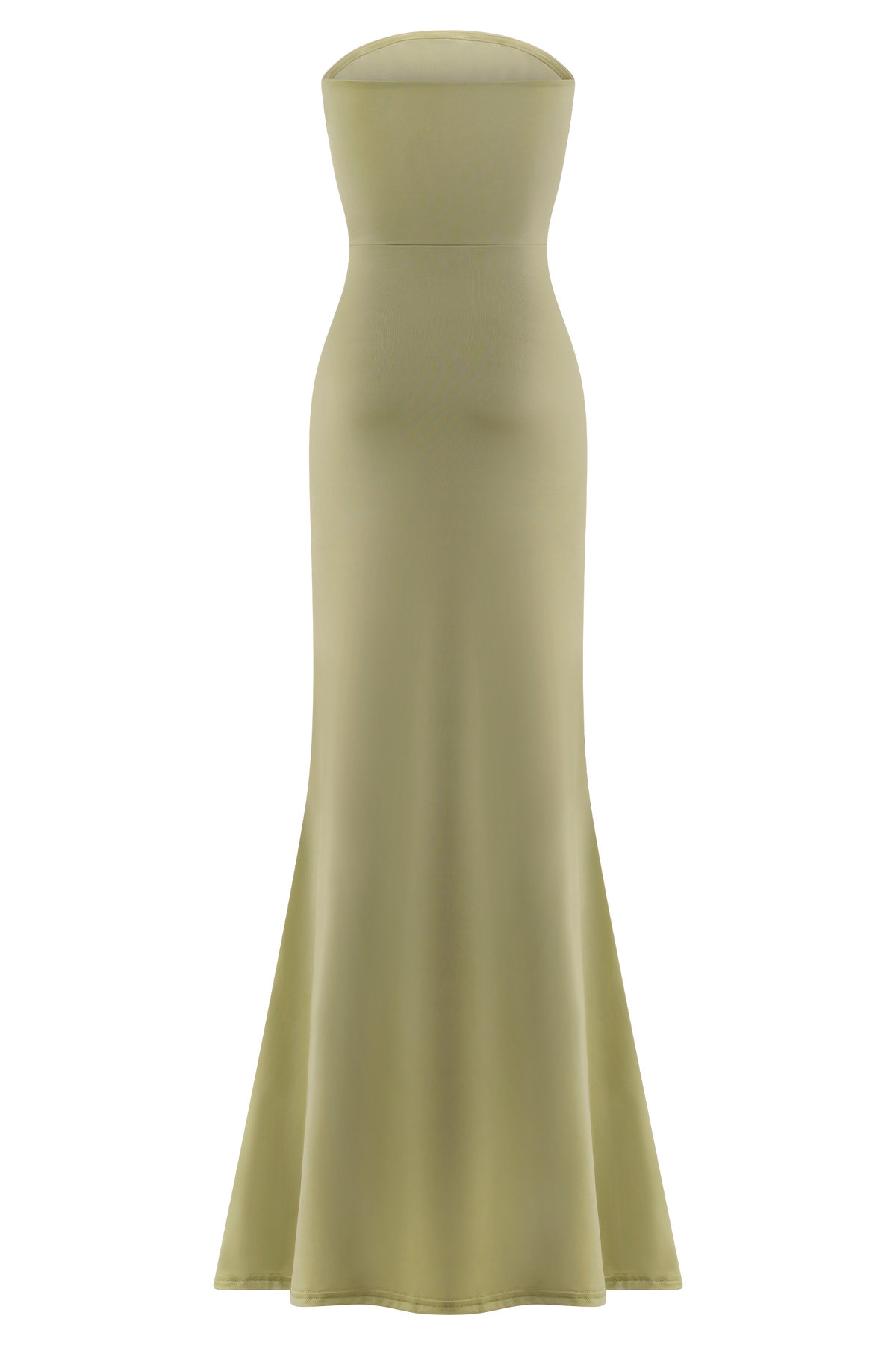 Madison Strapless Slinky Maxi Dress - Sage #6