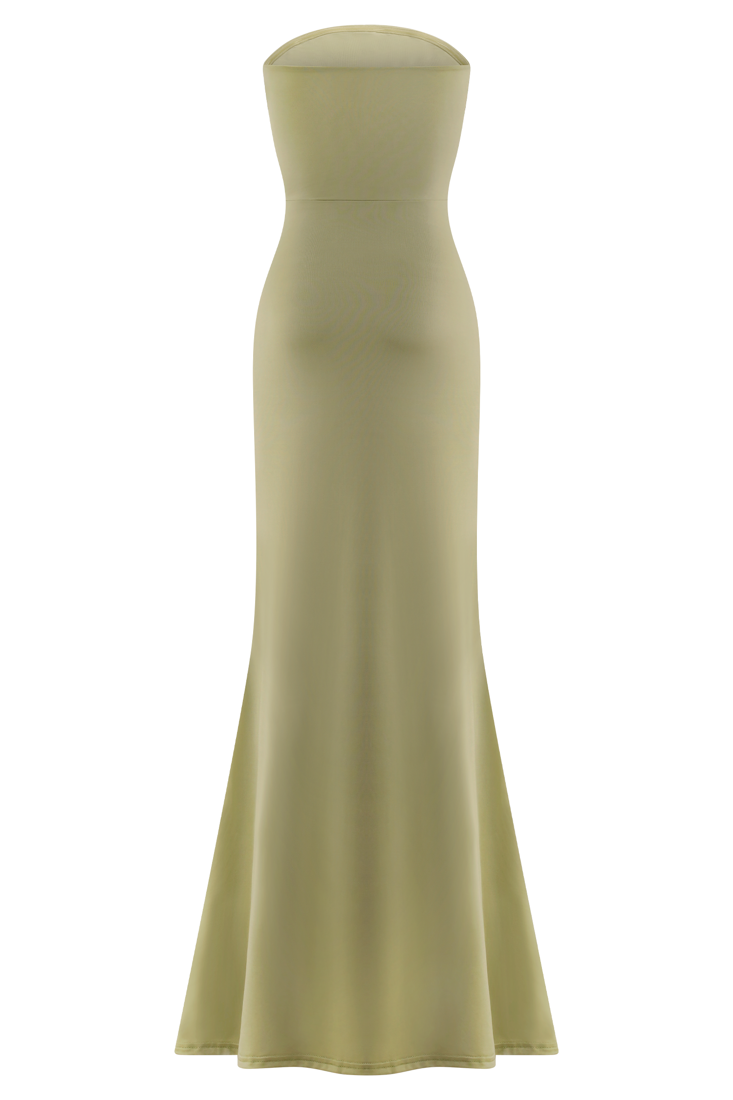 Madison Strapless Slinky Maxi Dress - Sage #6