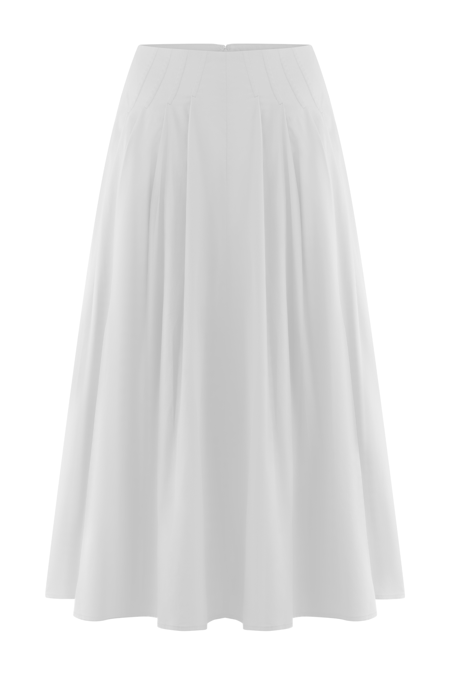 Mae A-Line Midi Skirt - White #9