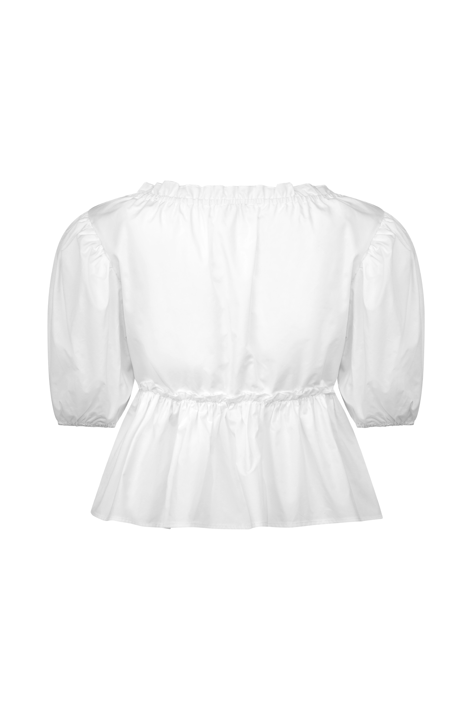 Magdalena Puff Crop Top - White #6