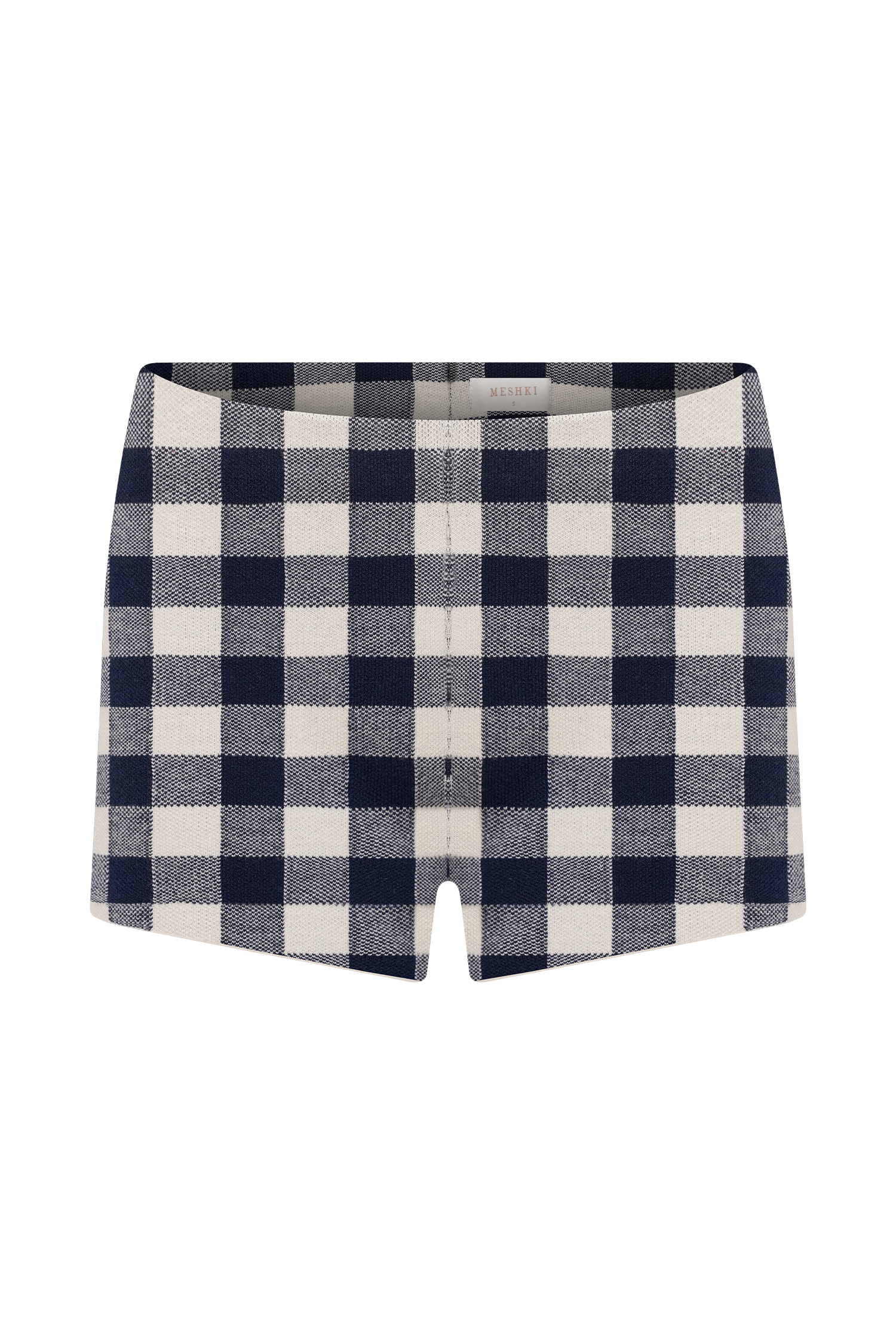 Marcie Knit Short - Navy Gingham #9