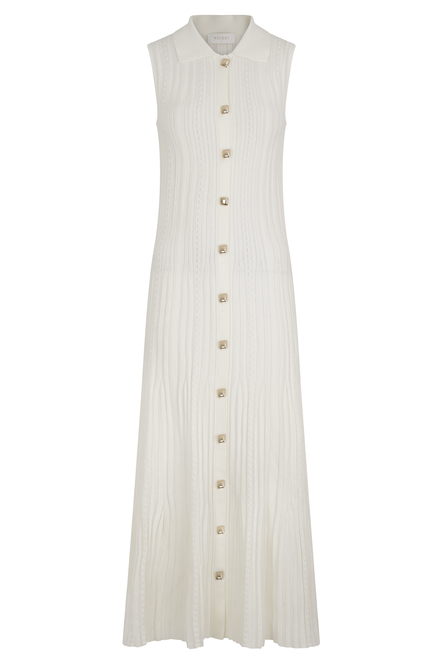 Margie Sleeveless Knit Midi Dress - White #7