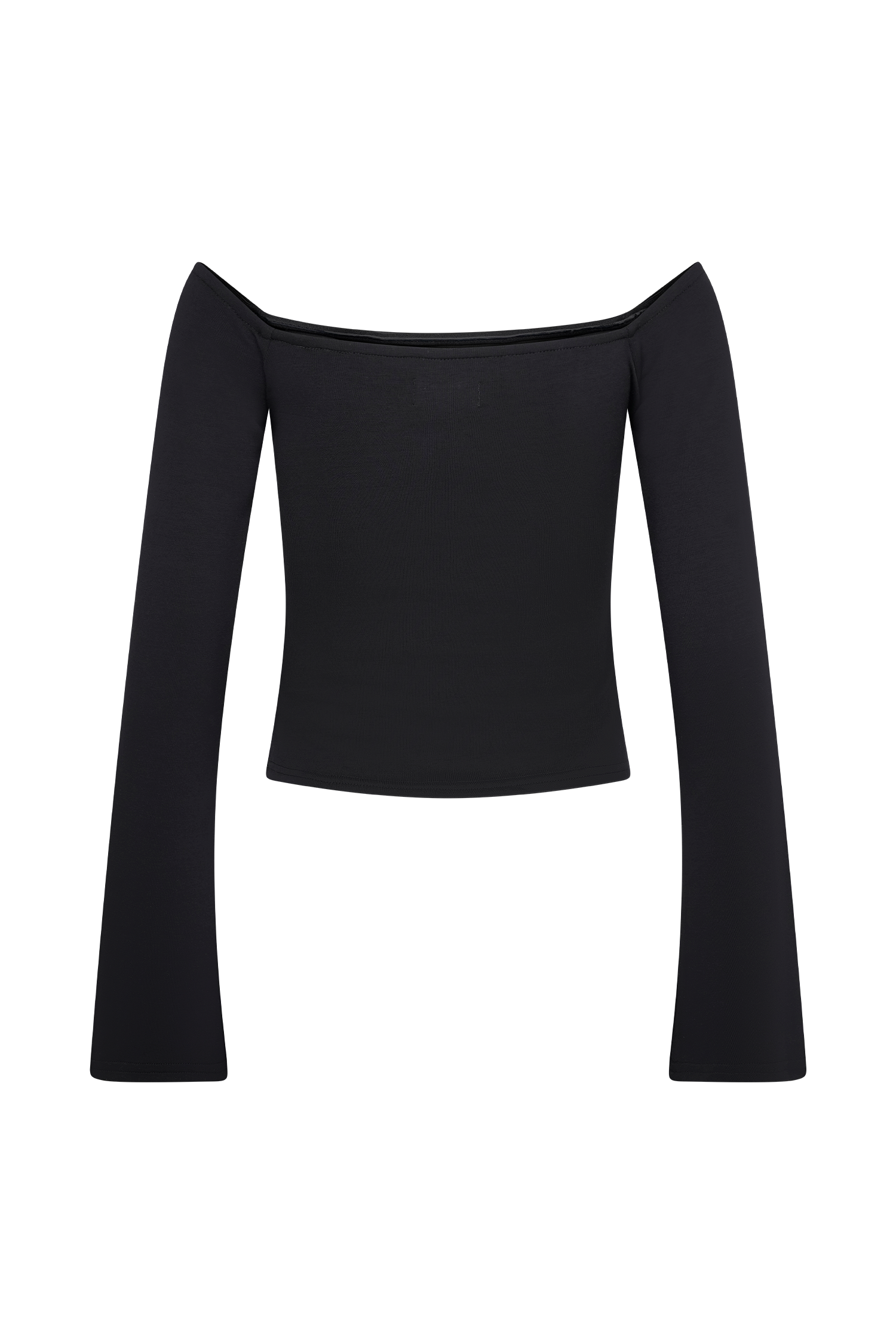 Marlene Scuba Jersey Contrast Top - Black/White #8