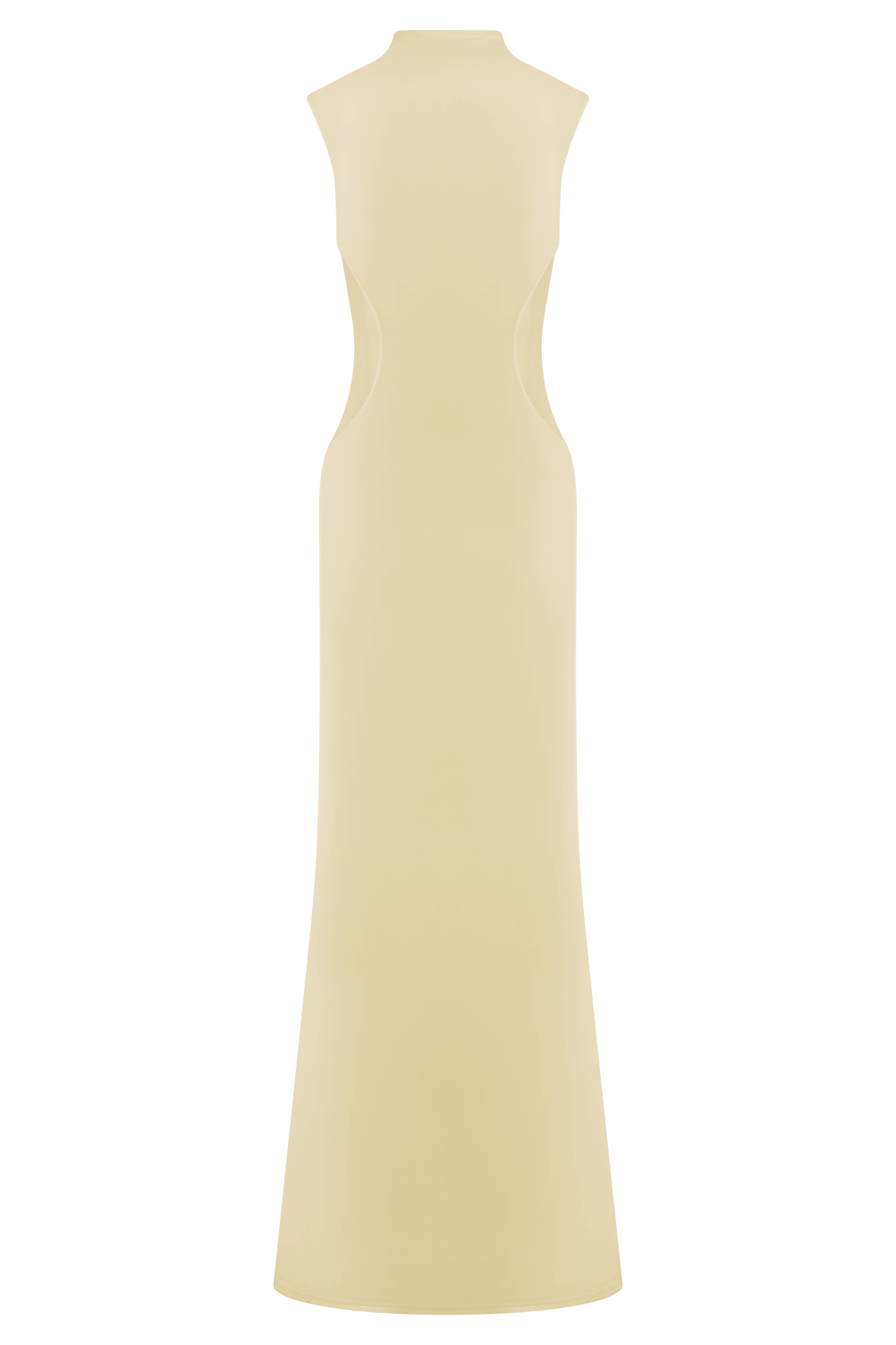 Massie Slinky And Mesh Maxi Dress - Lemon #12