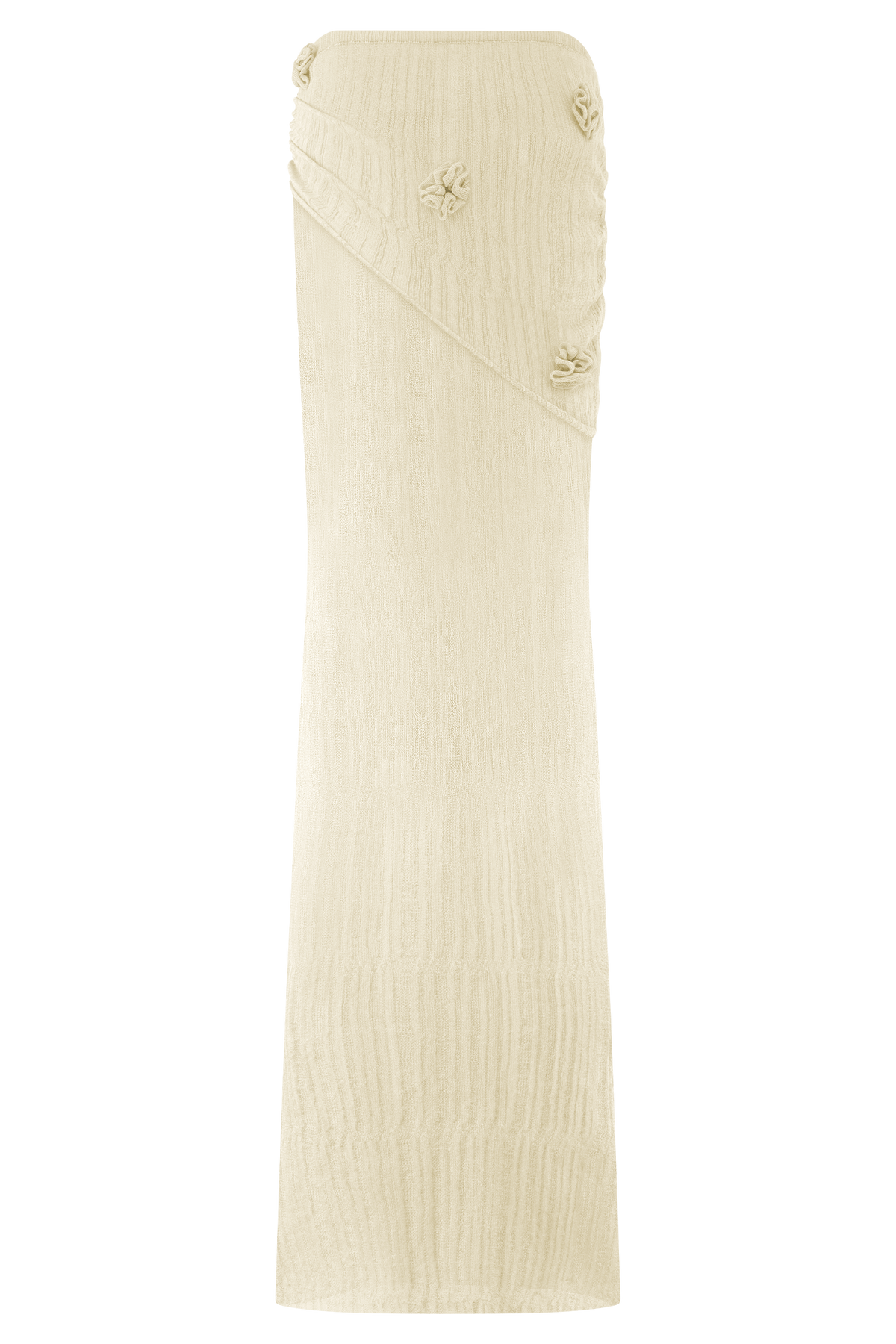 Orianna Orchid Knit Maxi Skirt - Ivory #11
