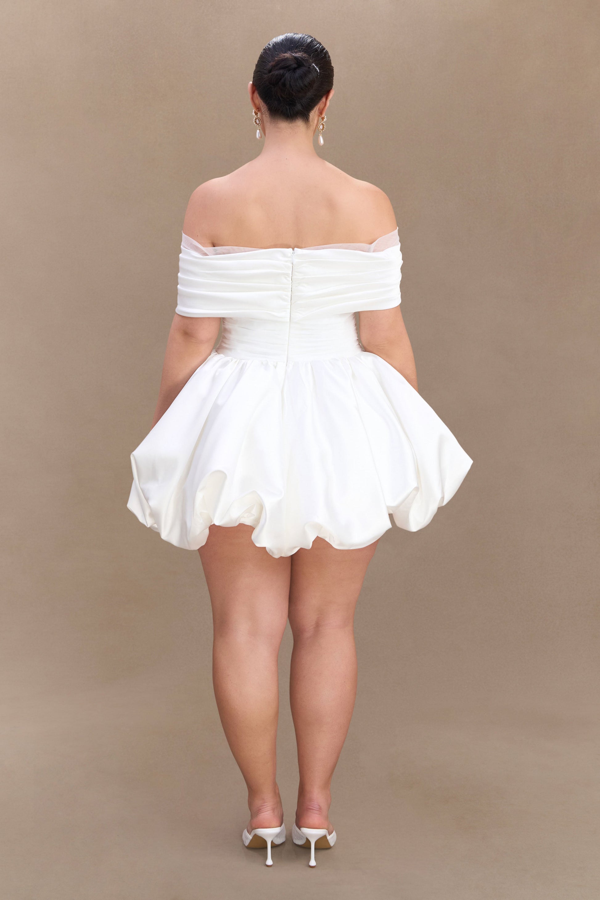 Lauretta Off Shoulder Mini Dress - White #9