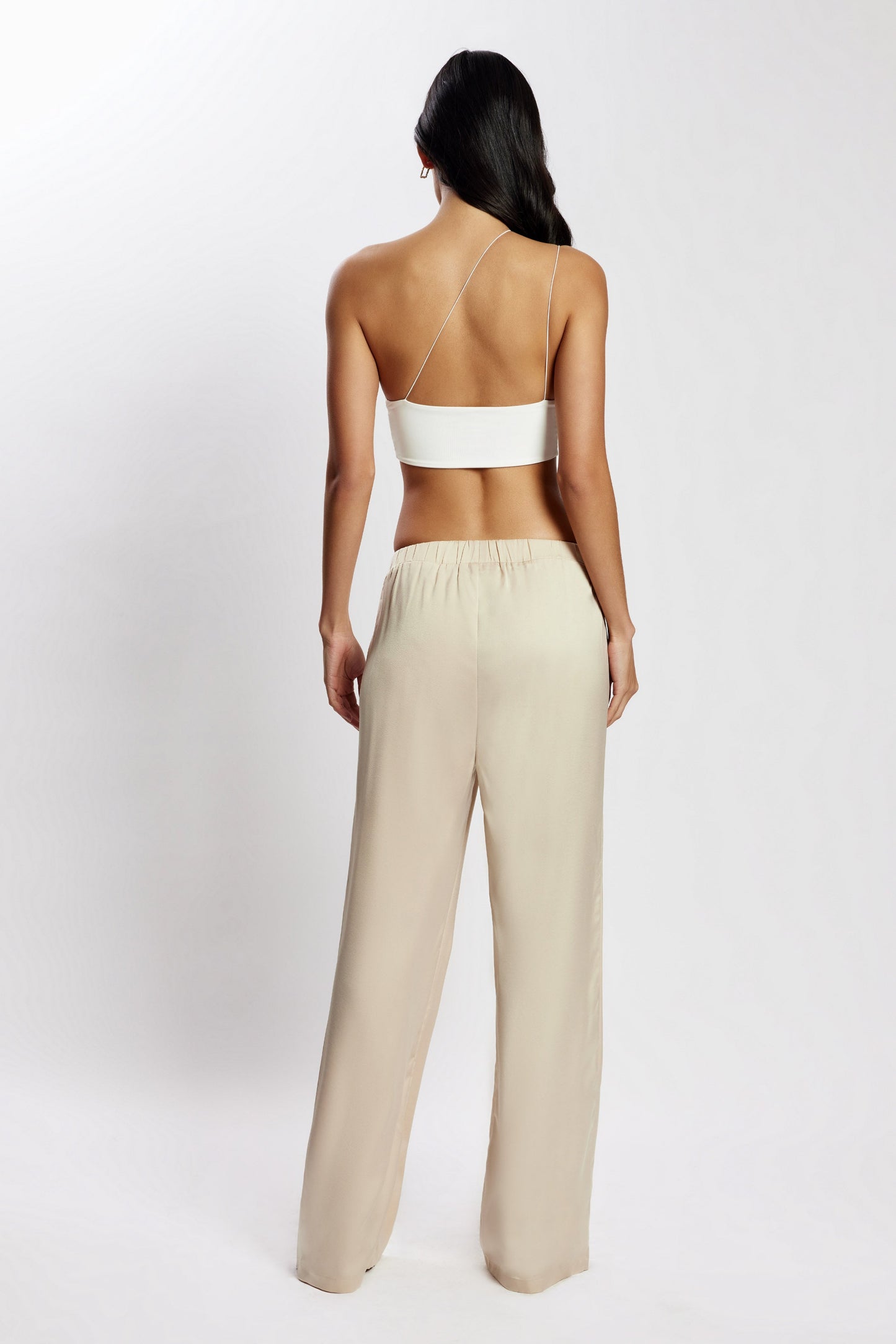 Montana Ruched Cut Out Crop Top - White