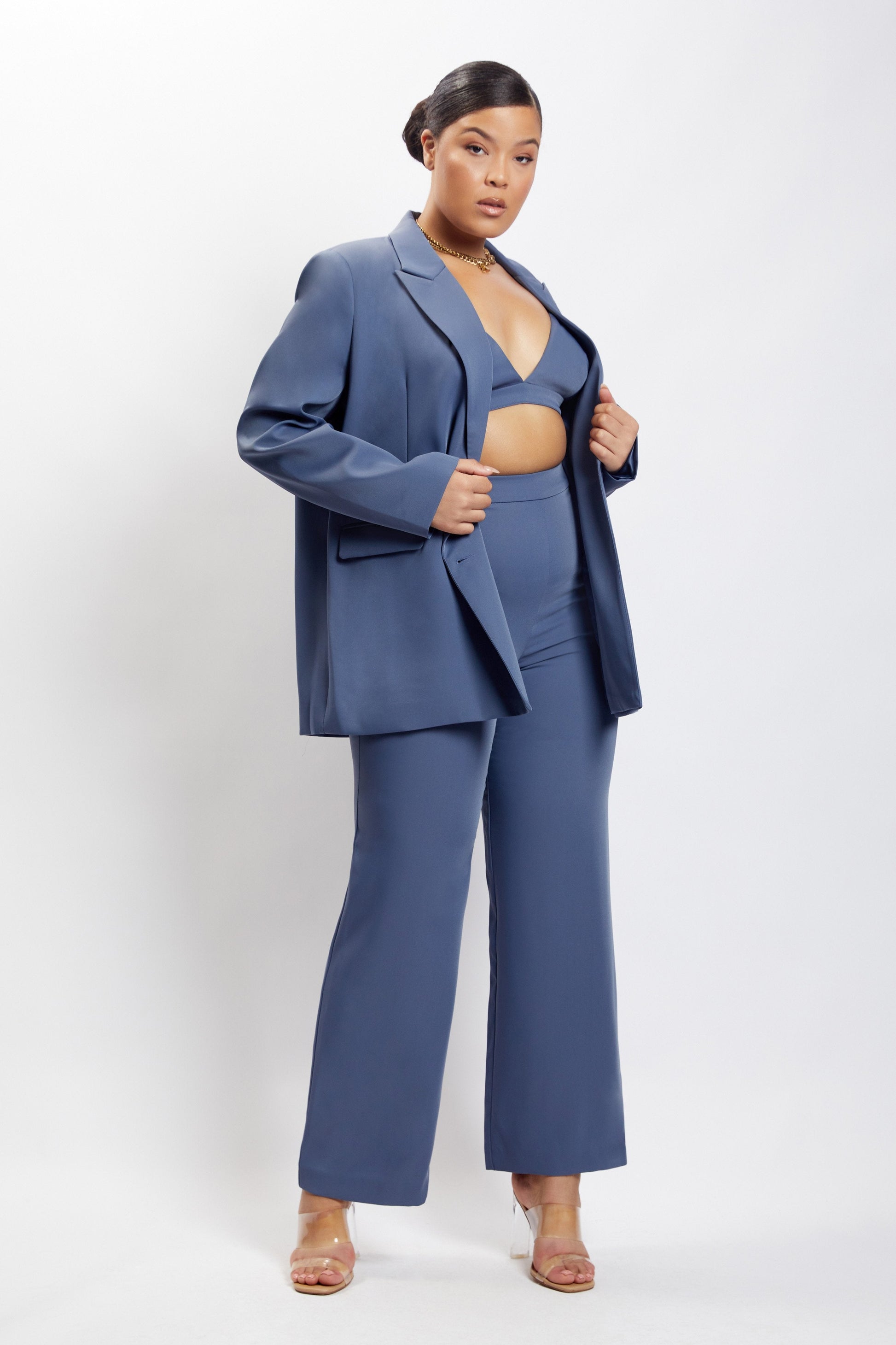 Cynthia Triangle Bralette - Steel Blue #6