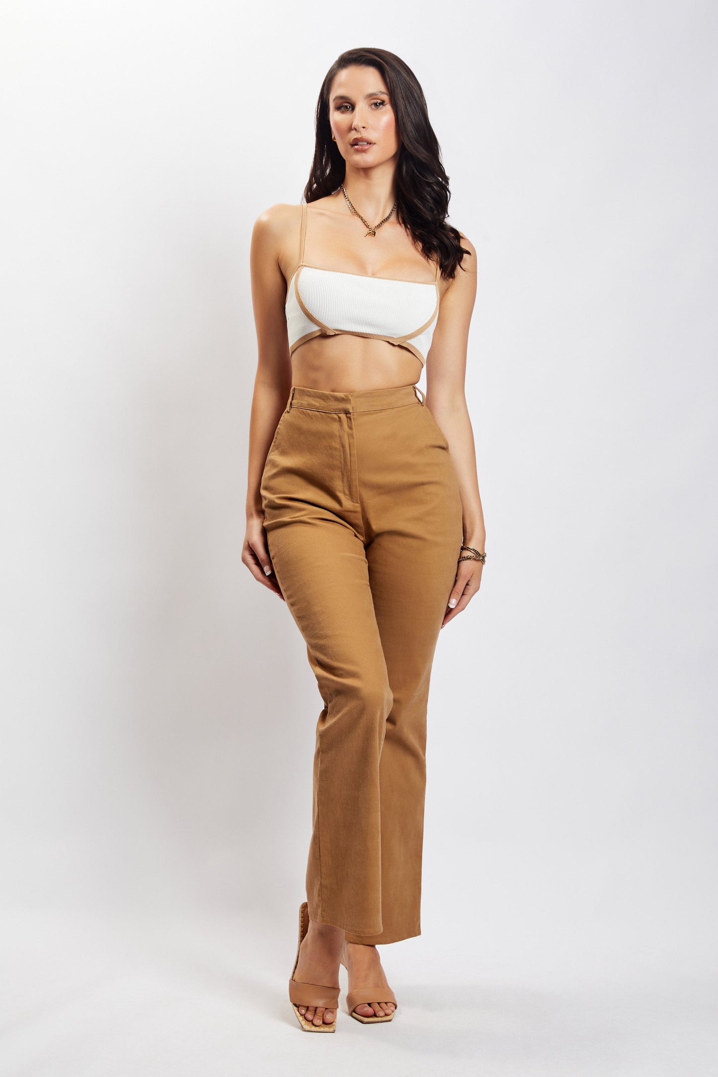 Cindy Flare Pants - Camel