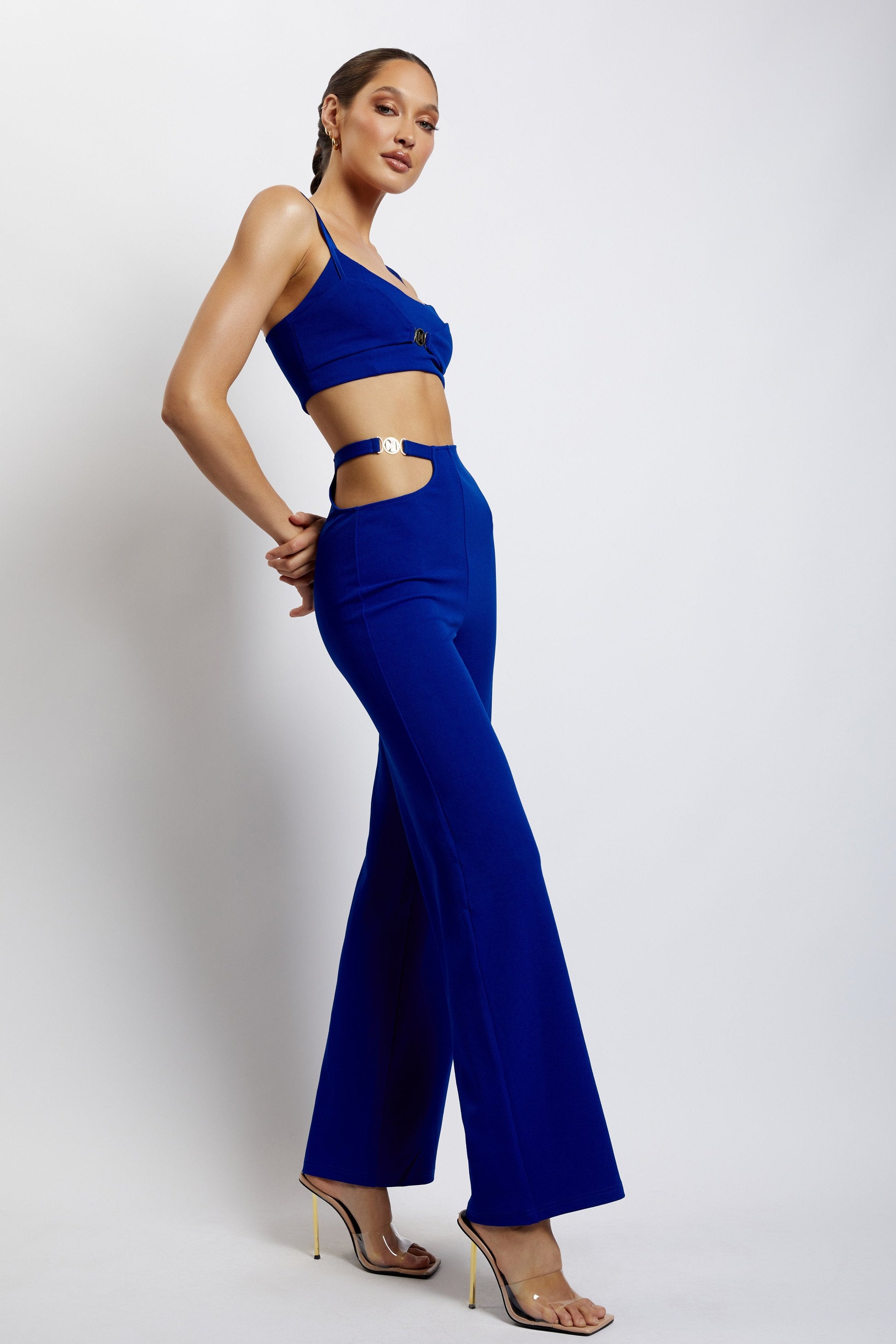 Blythe Double Strap Crop Top - Cobalt Blue #7