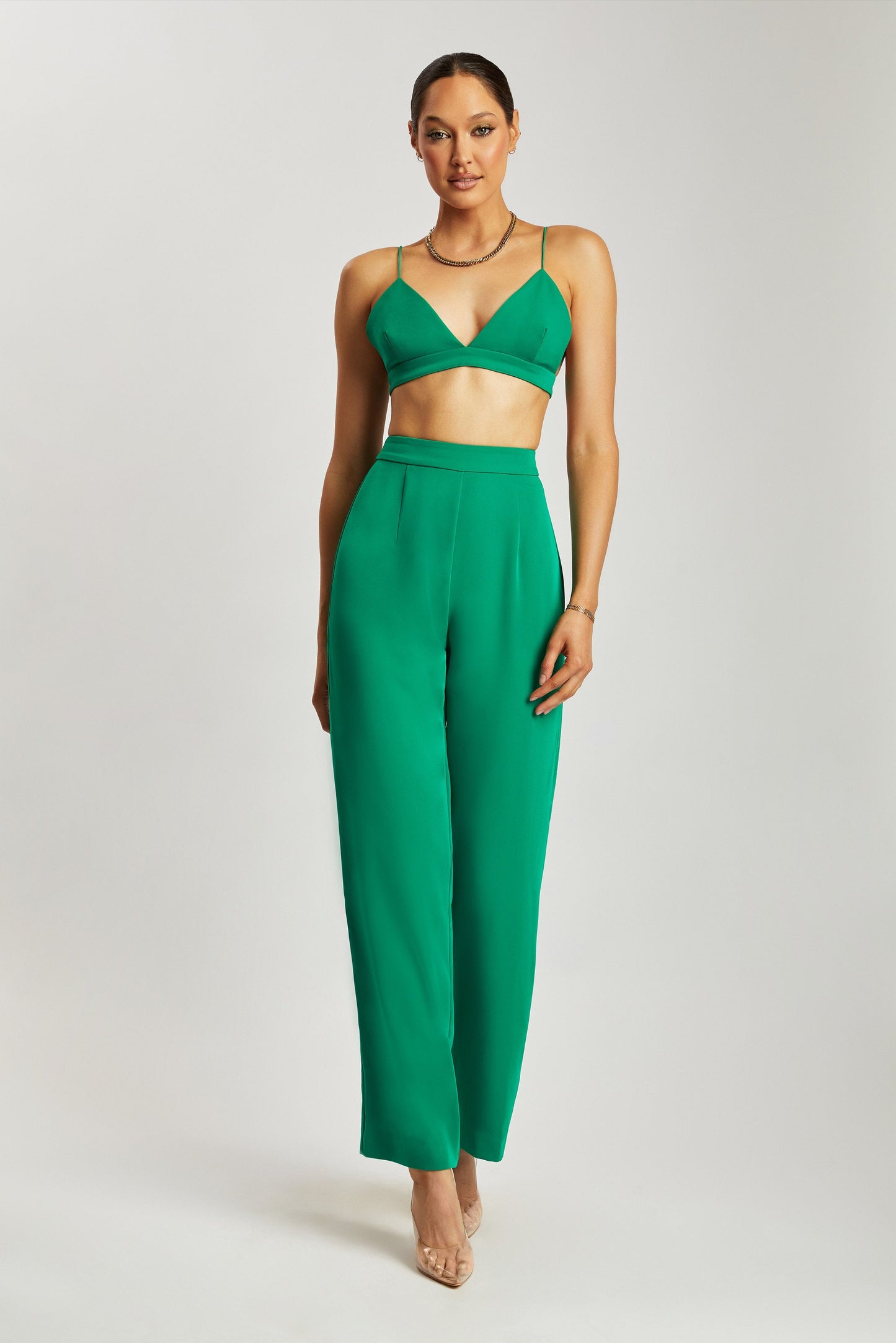 Cynthia Triangle Bralette - Bottle Green