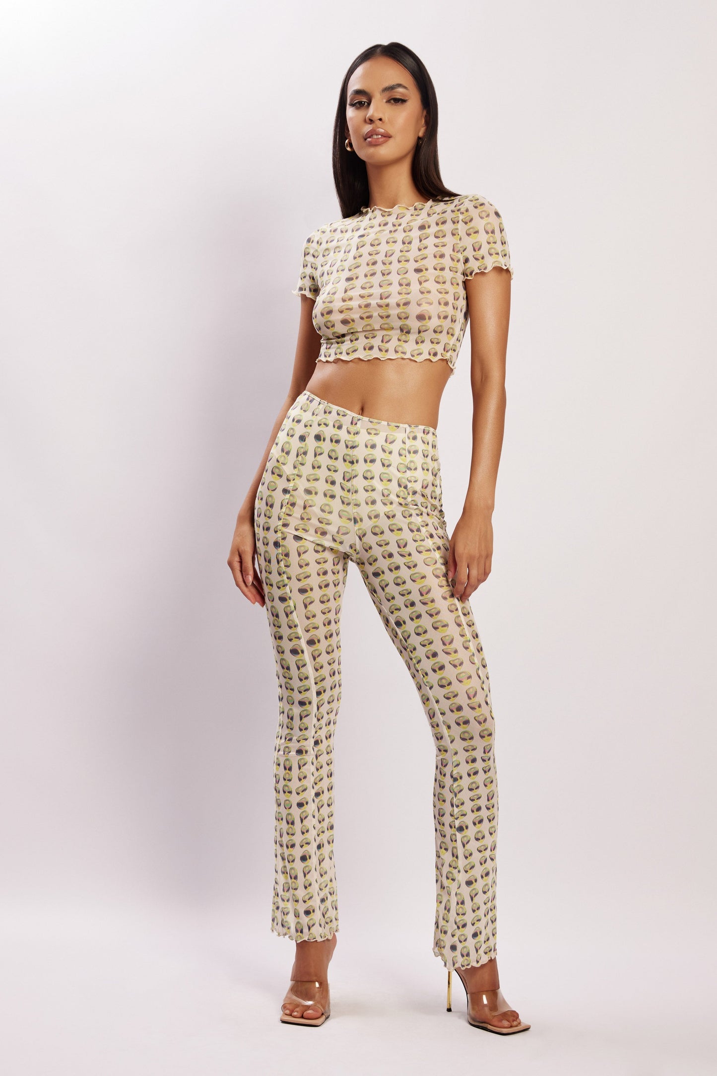 Nora Mesh Straight Leg Pant - Alien Print