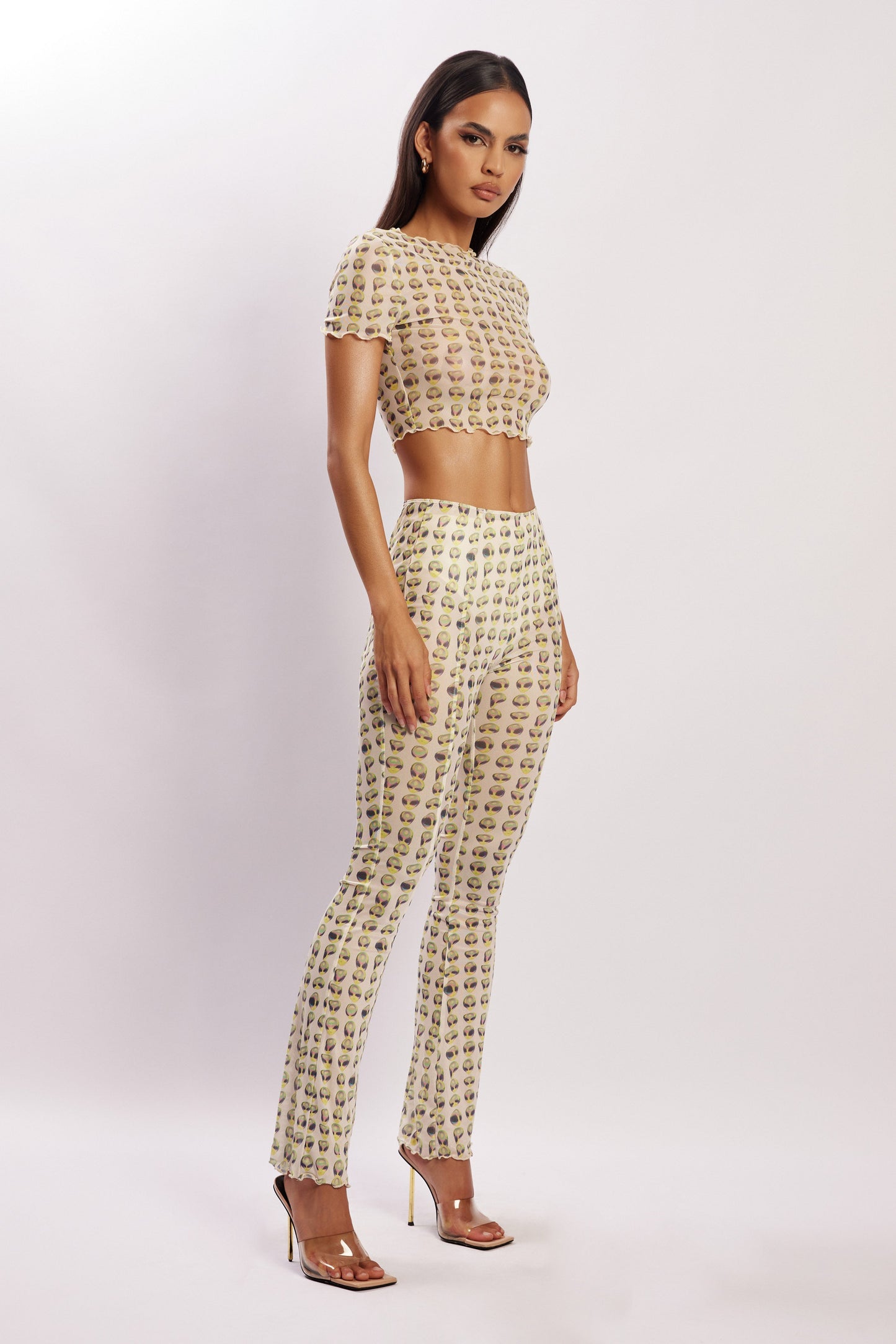 Nora Mesh Straight Leg Pant - Alien Print