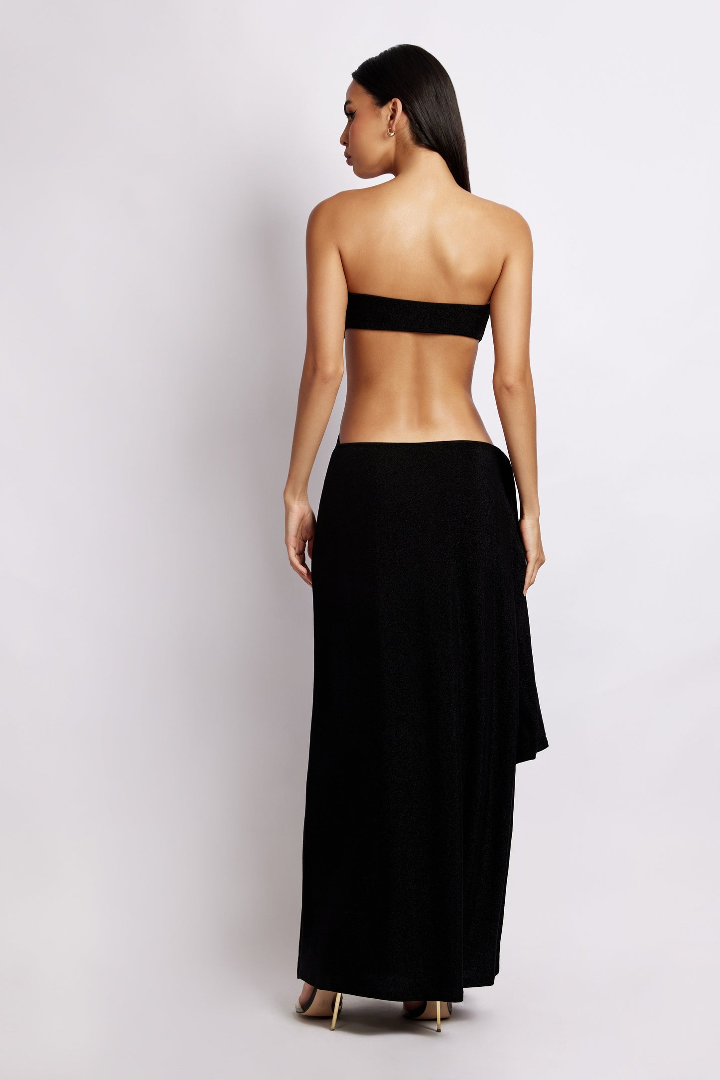 Sierra Strapless Shimmer Dress - Black Shimmer