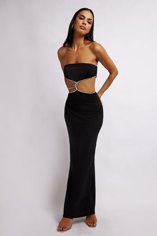 Billie Strapless Maxi Dress - Black