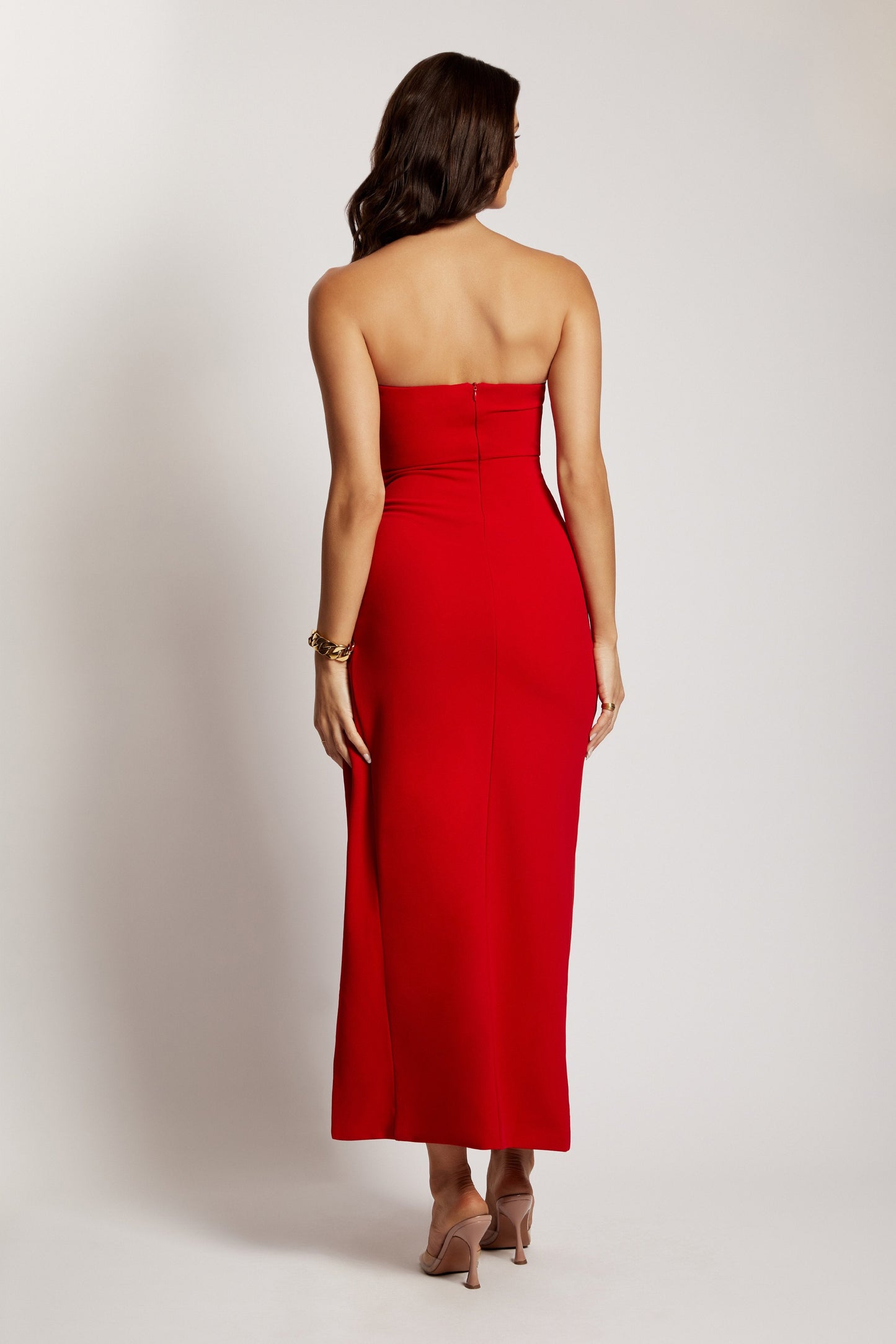 Rachel Maxi Split Front Dress - Red