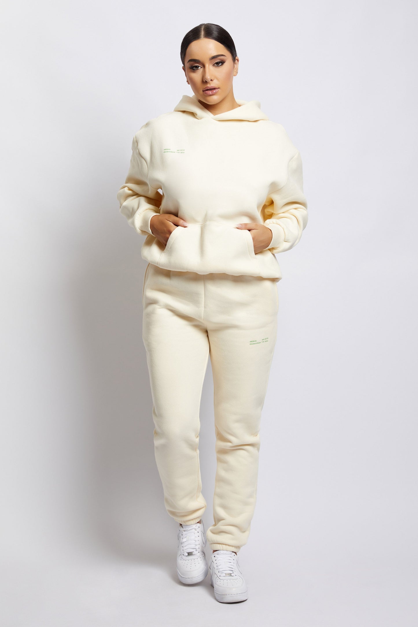 Camille Oversized Fleeceback Jogger - Marshmallow